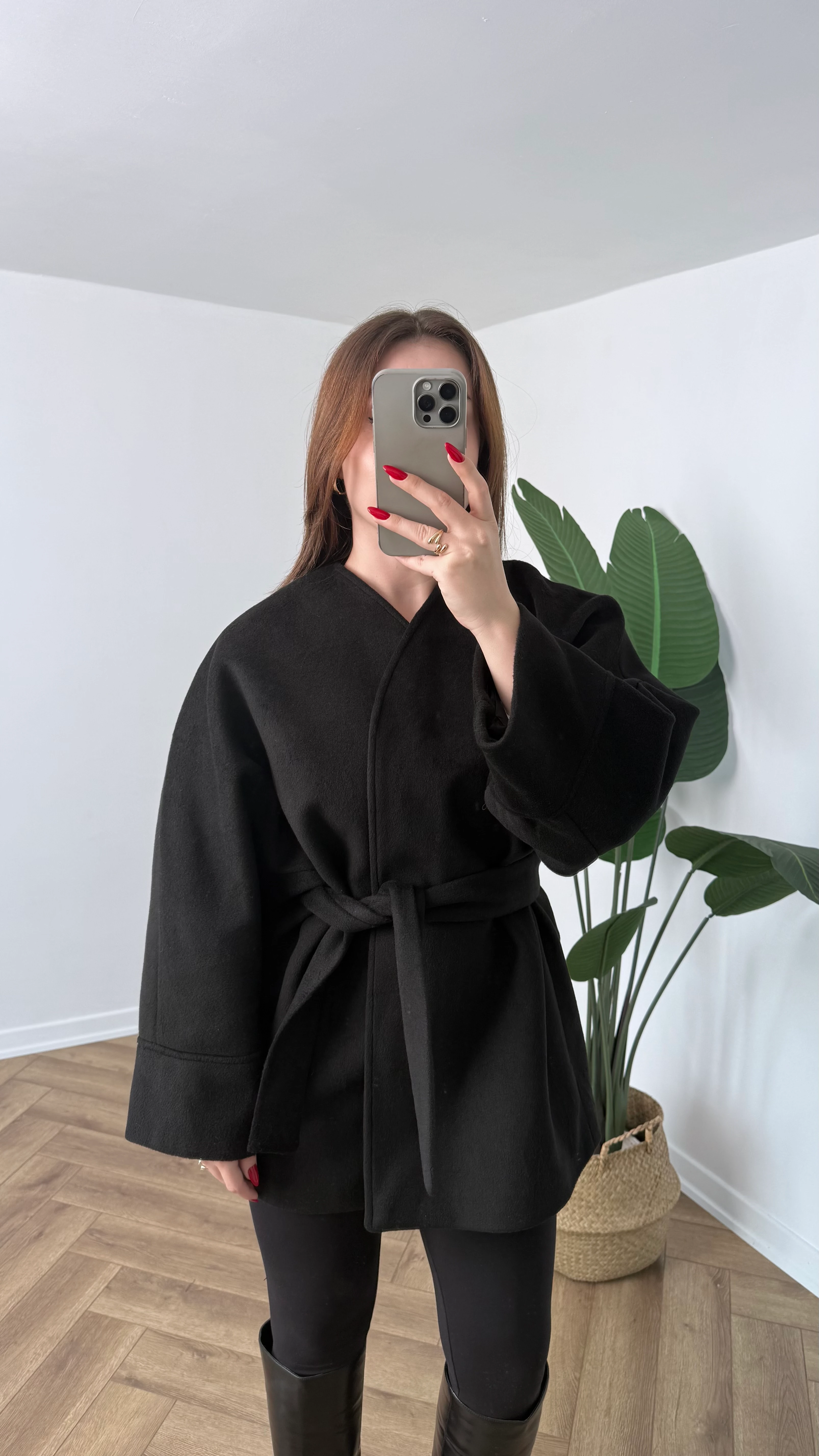 Yeni Sezon Premium Bağlamalı Kaşe Kaban