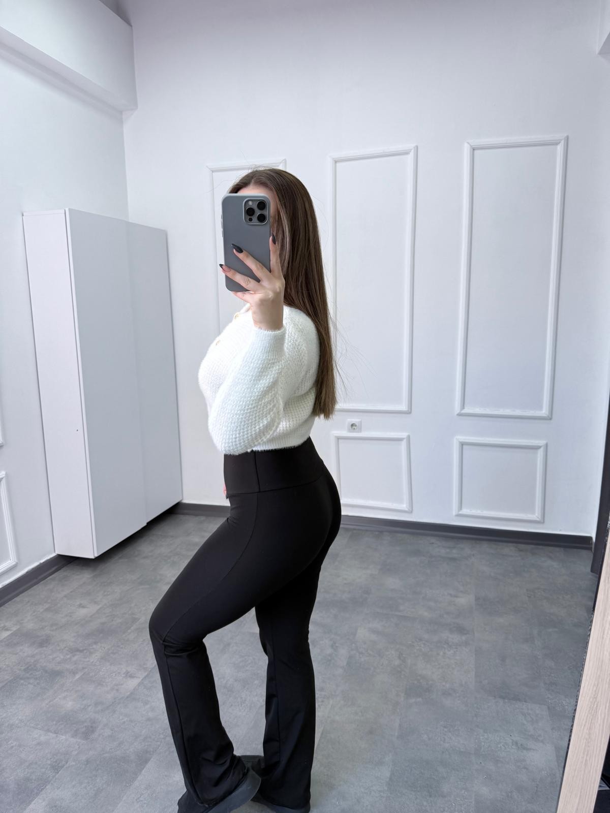Yeni Sezon Bebe Yaka Sakallı Hırka - Ekru