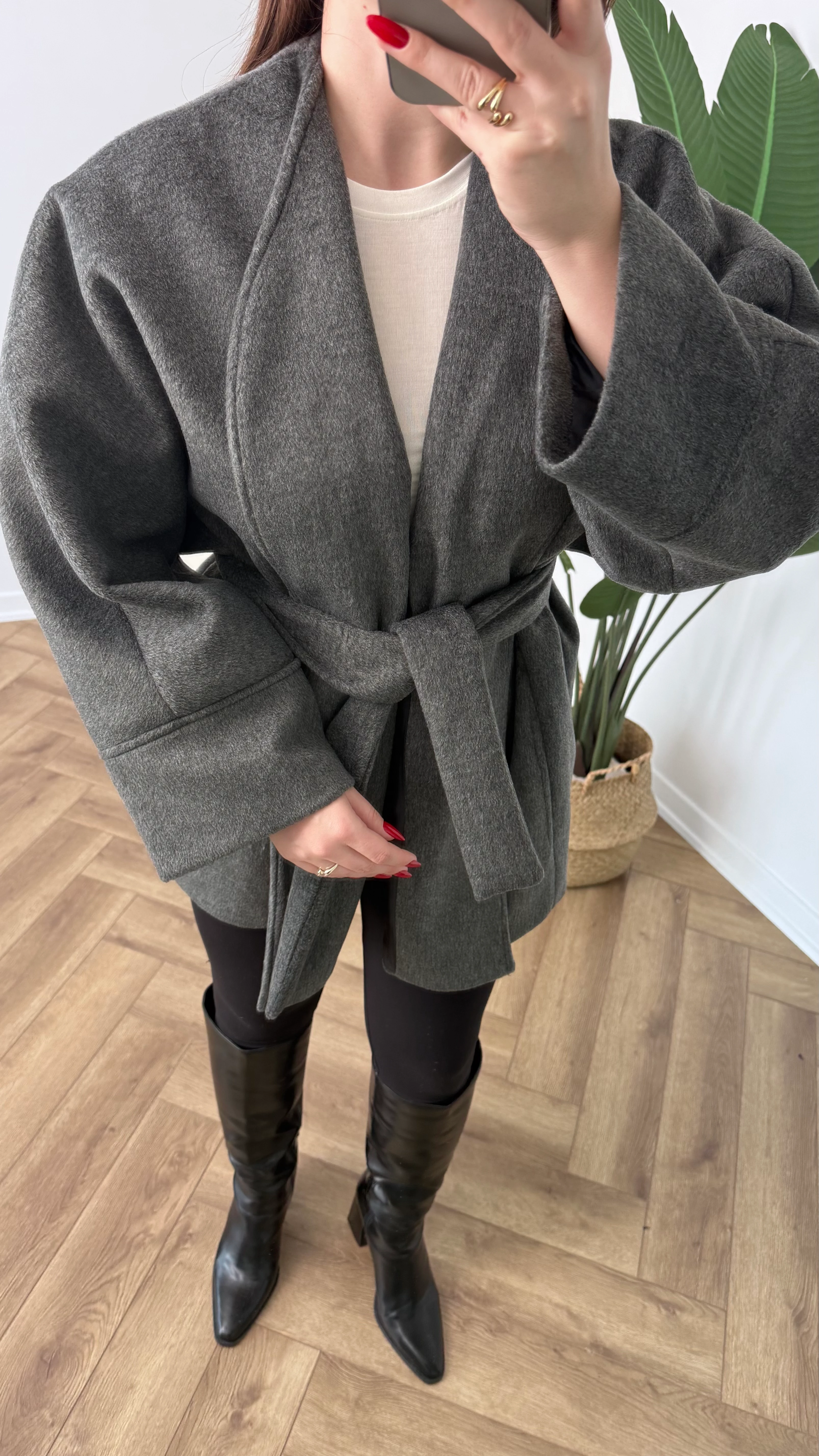 Yeni Sezon Premium Bağlamalı Kaşe Kaban