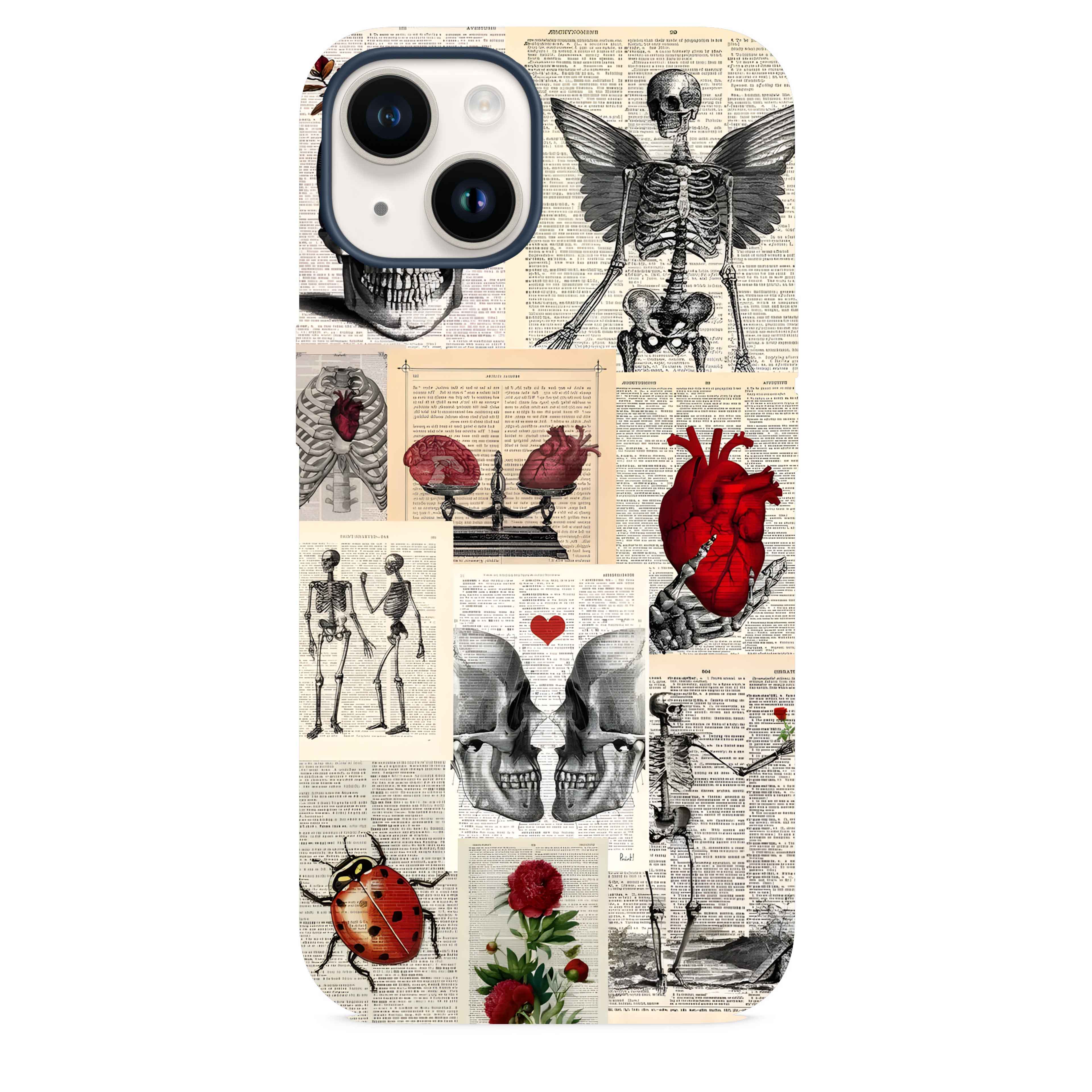 Skeleton Kolaj Telefon Kılıfı