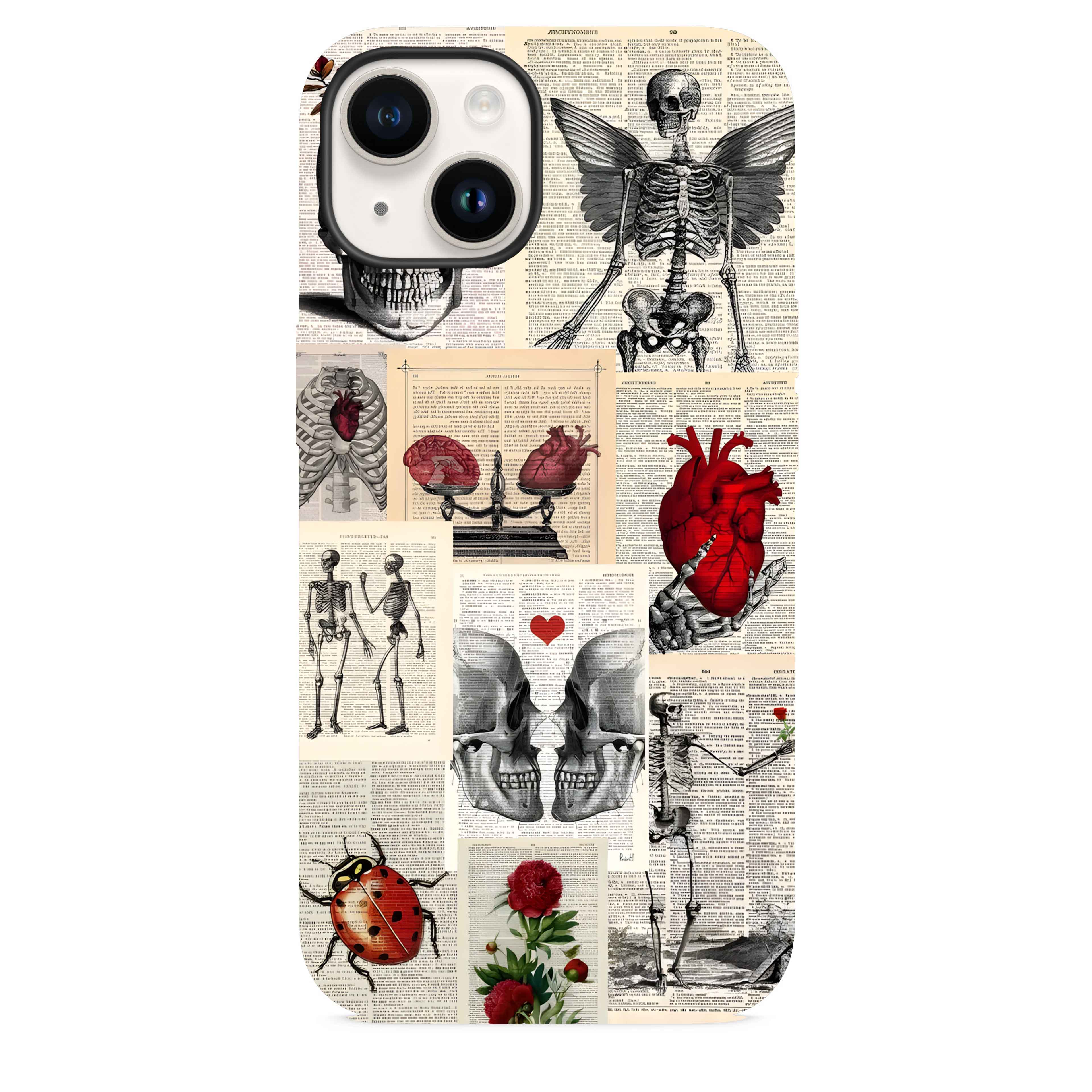 Skeleton Kolaj Telefon Kılıfı