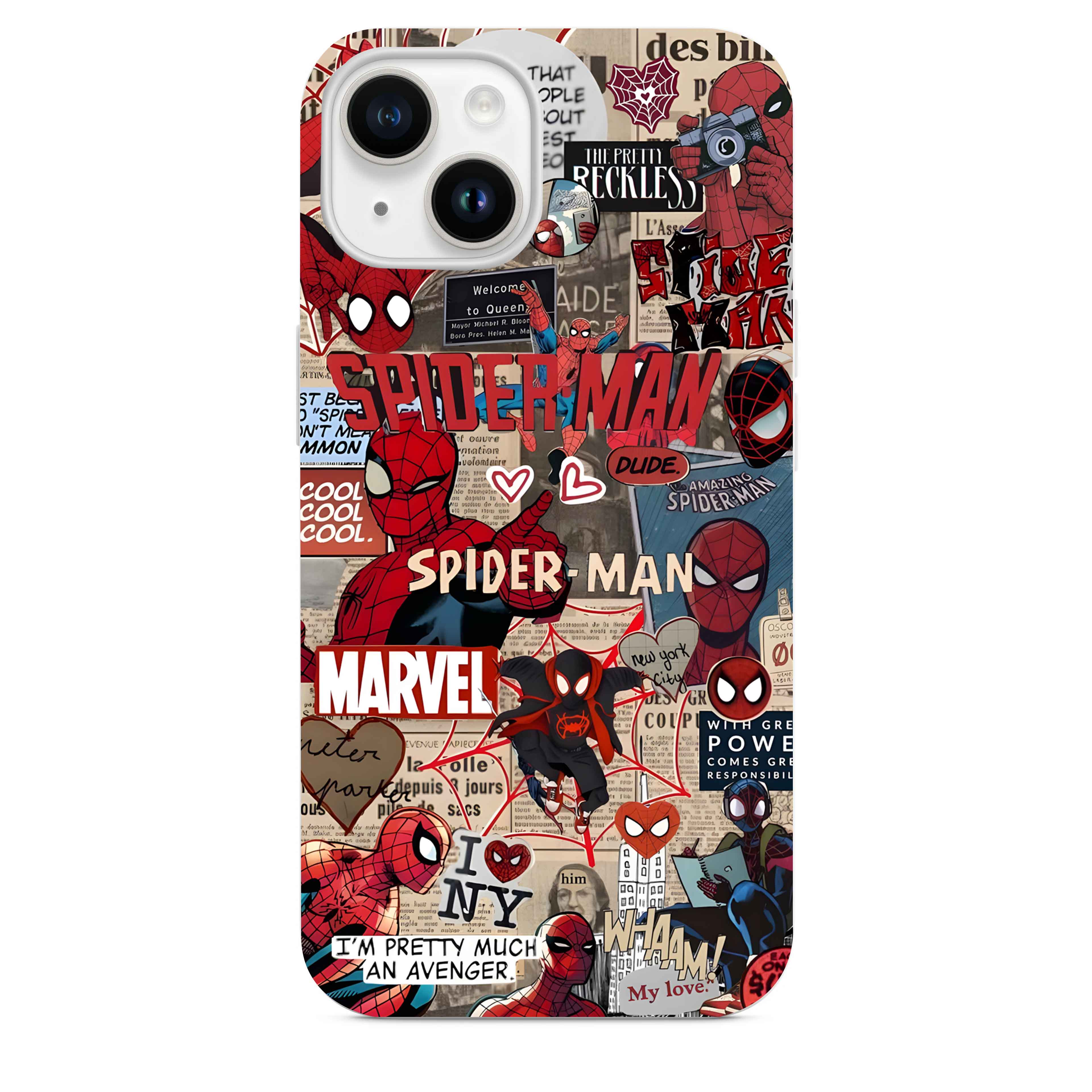 Spider-Man Kolaj Telefon Kılıfı