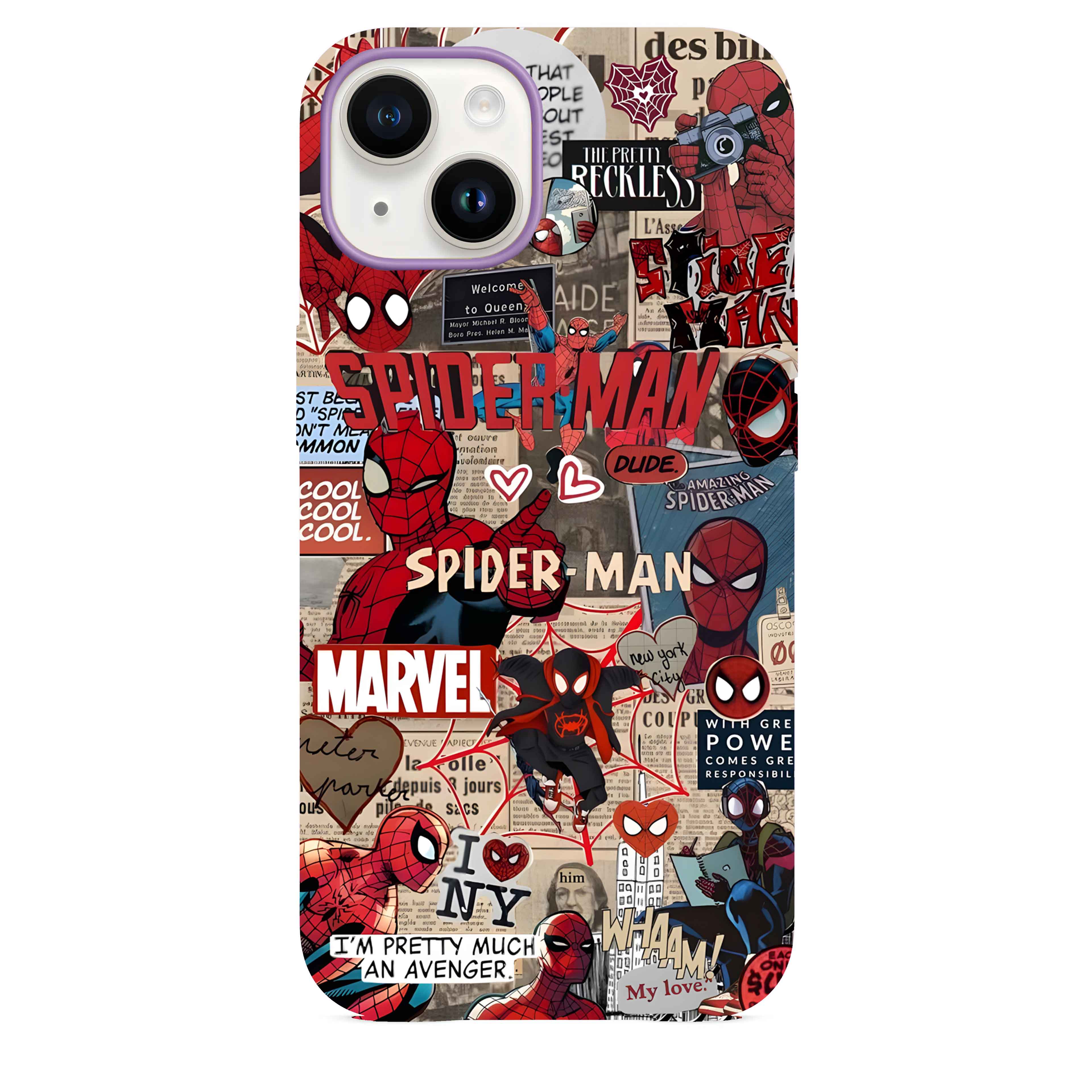 Spider-Man Kolaj Telefon Kılıfı