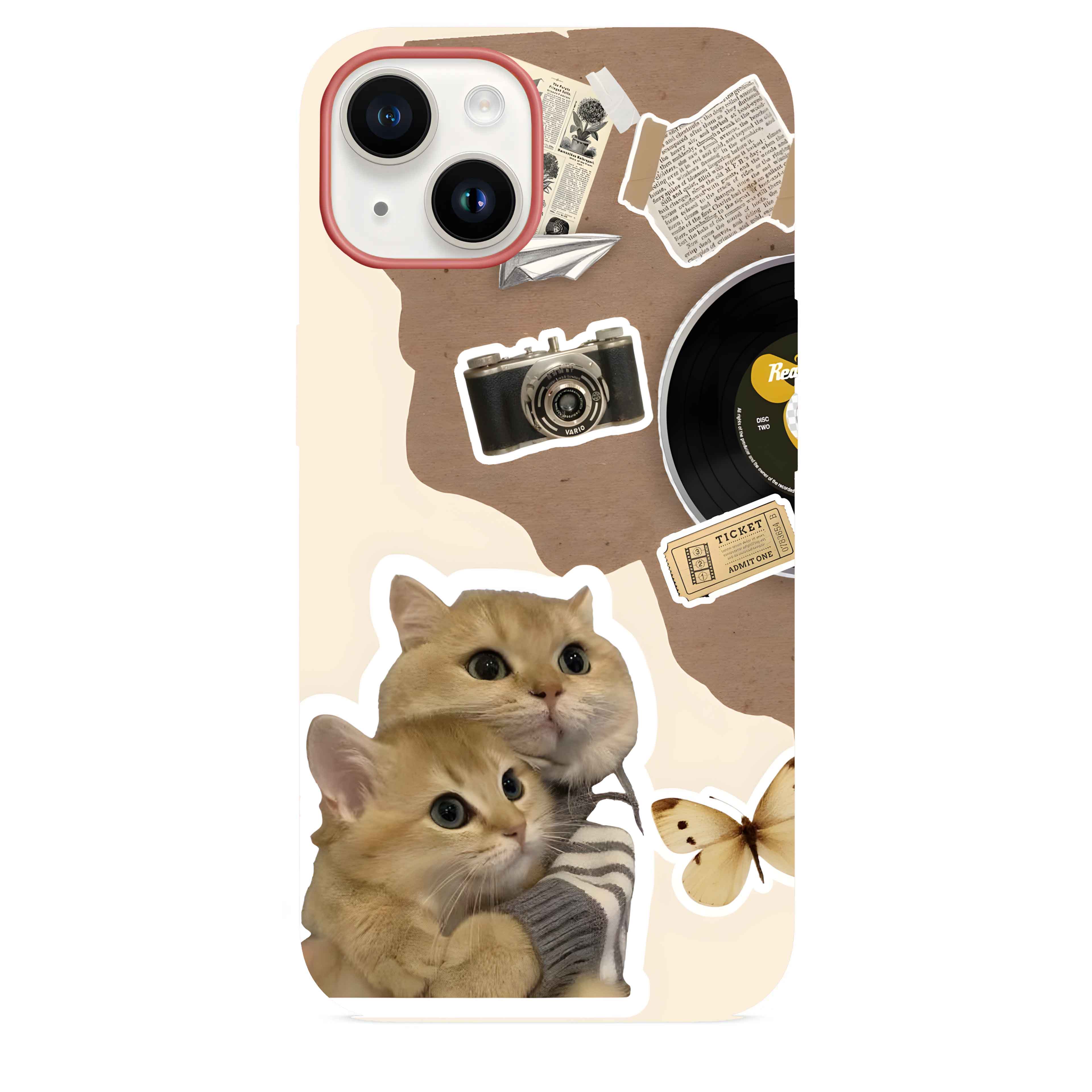 Retro Kediler Telefon Kılıfı