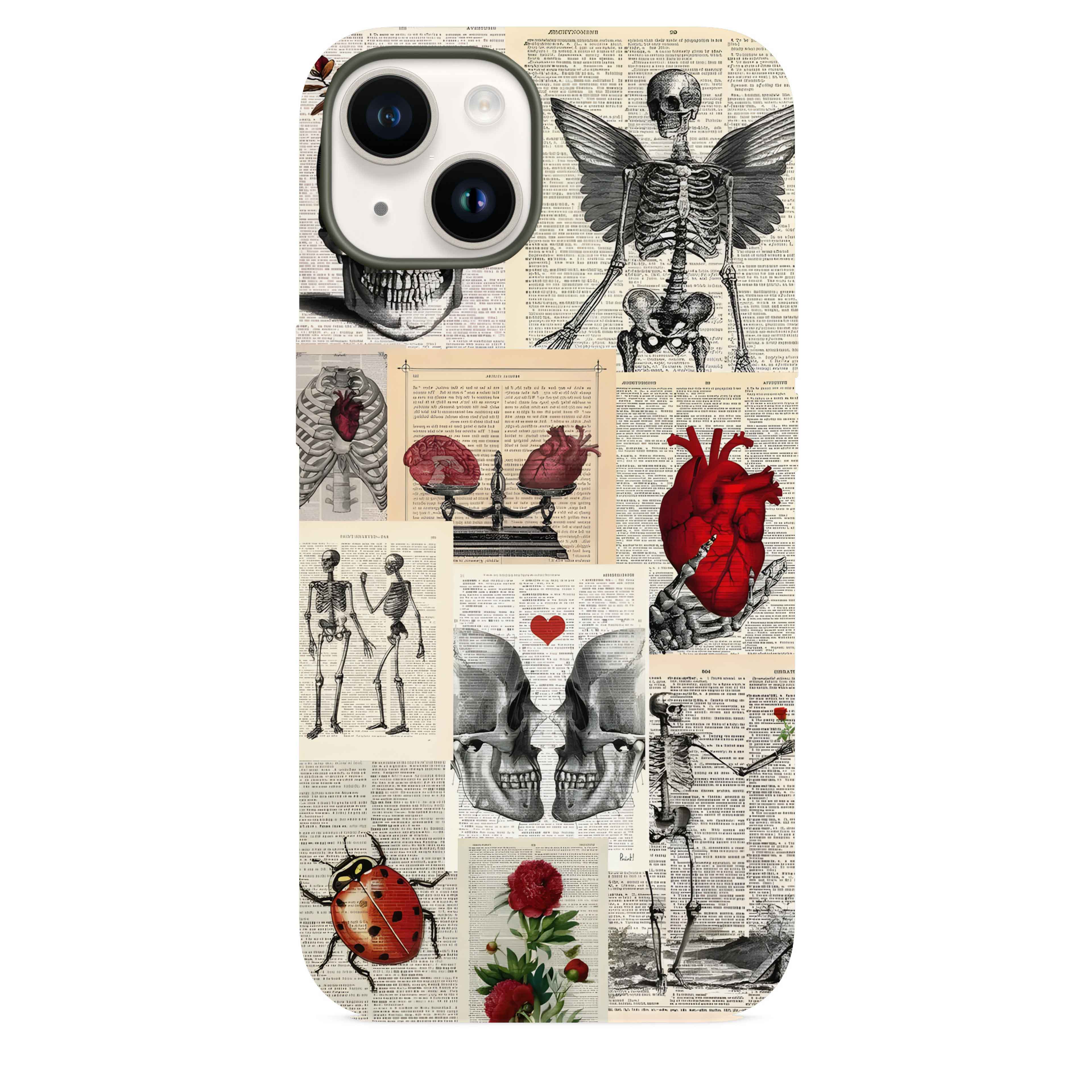 Skeleton Kolaj Telefon Kılıfı
