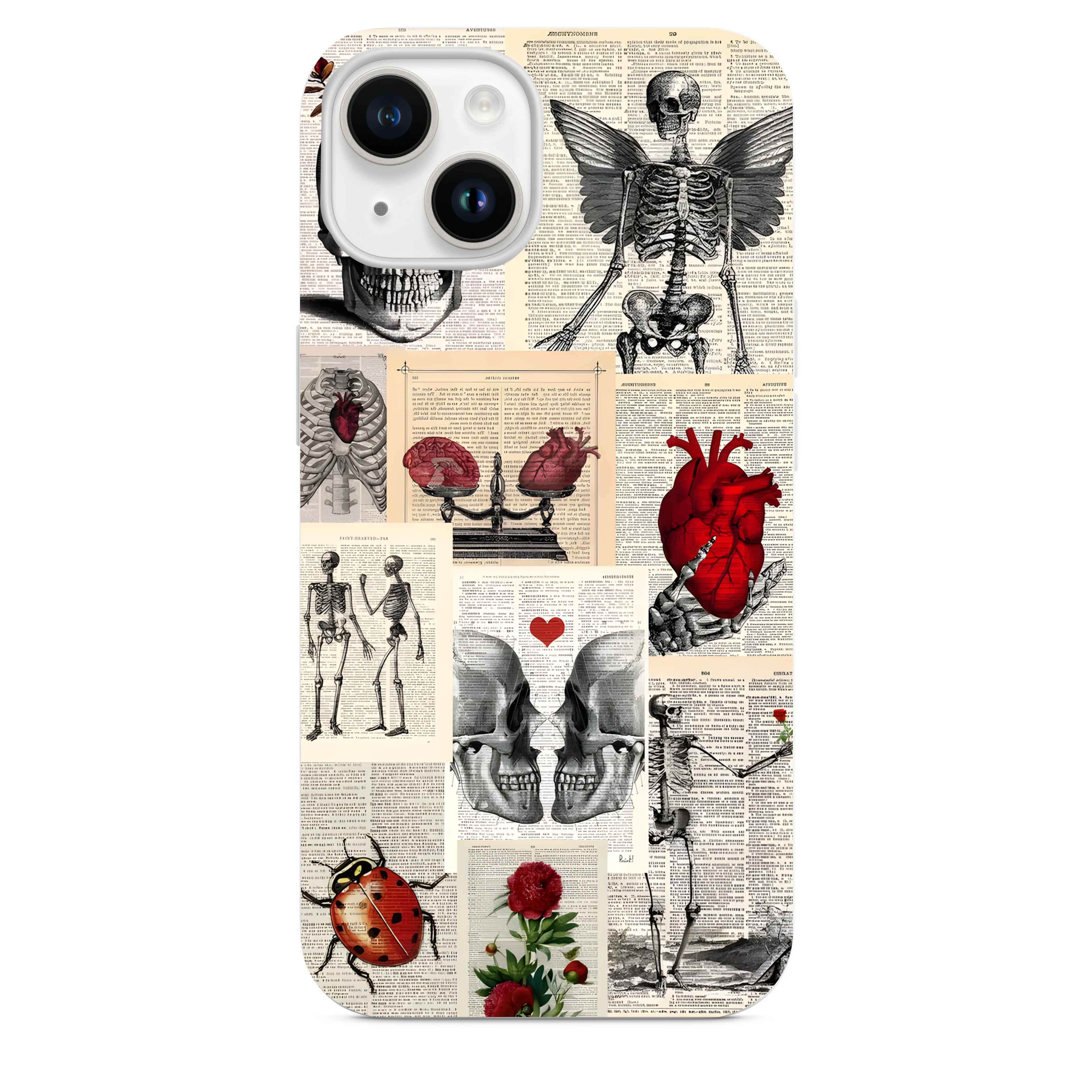 Skeleton Kolaj Telefon Kılıfı