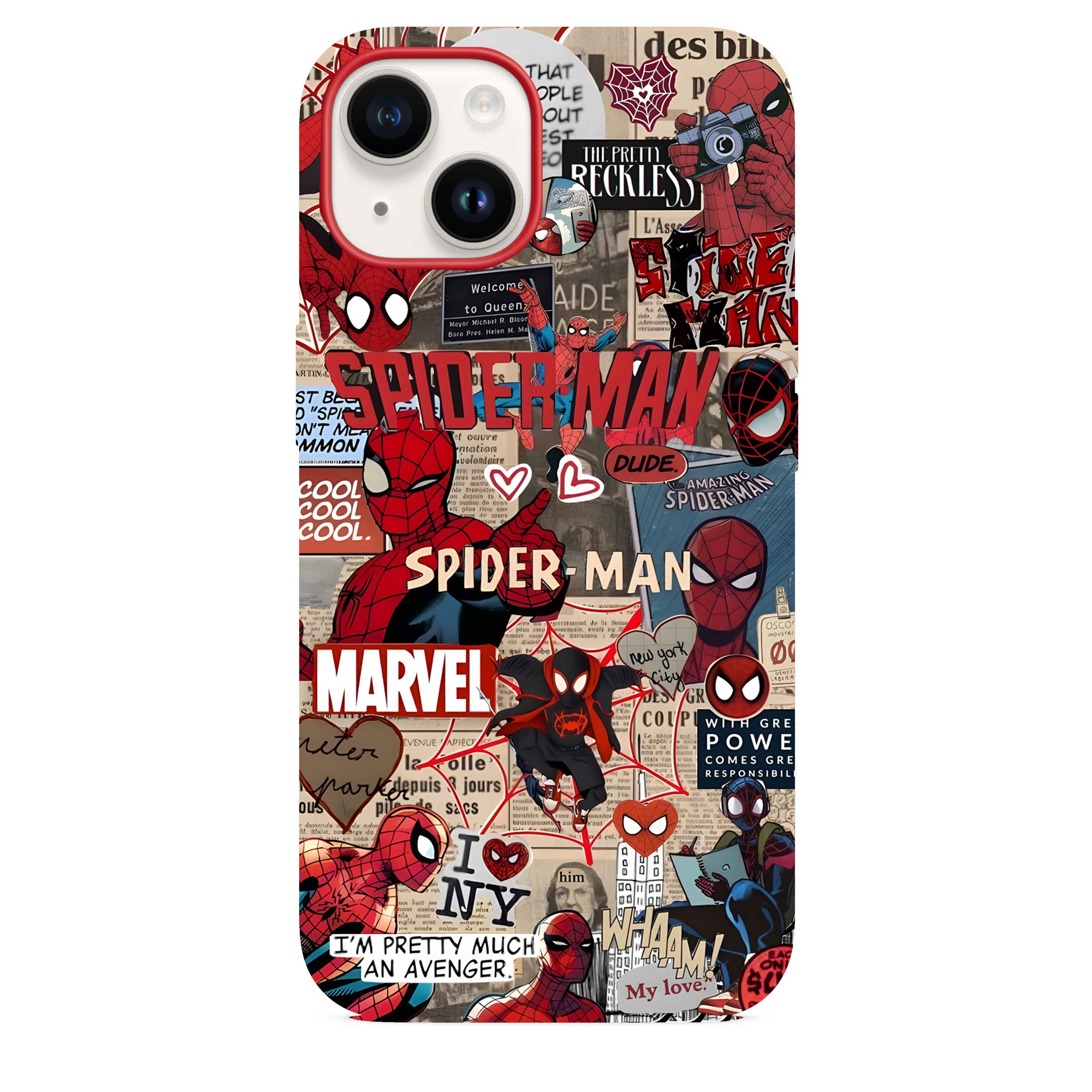 Spider-Man Kolaj Telefon Kılıfı