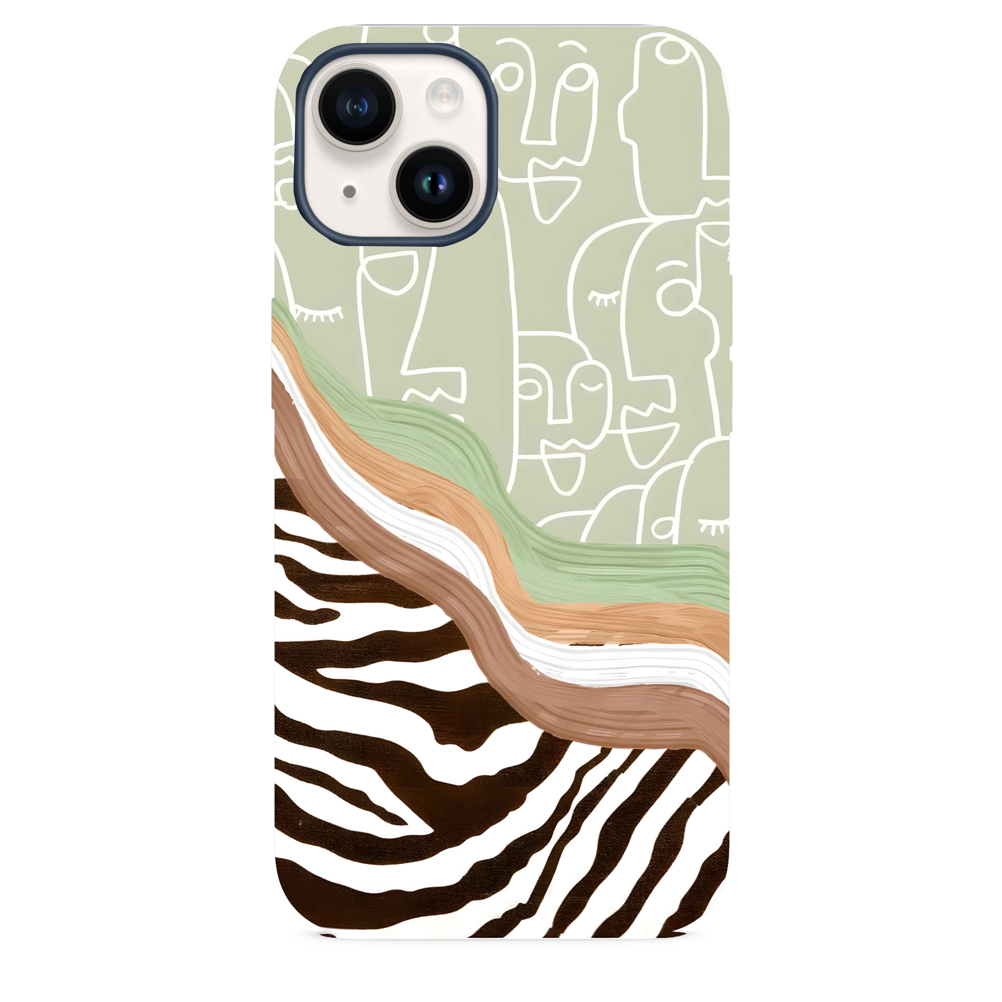 Çizgisel Desen Telefon Kılıfı