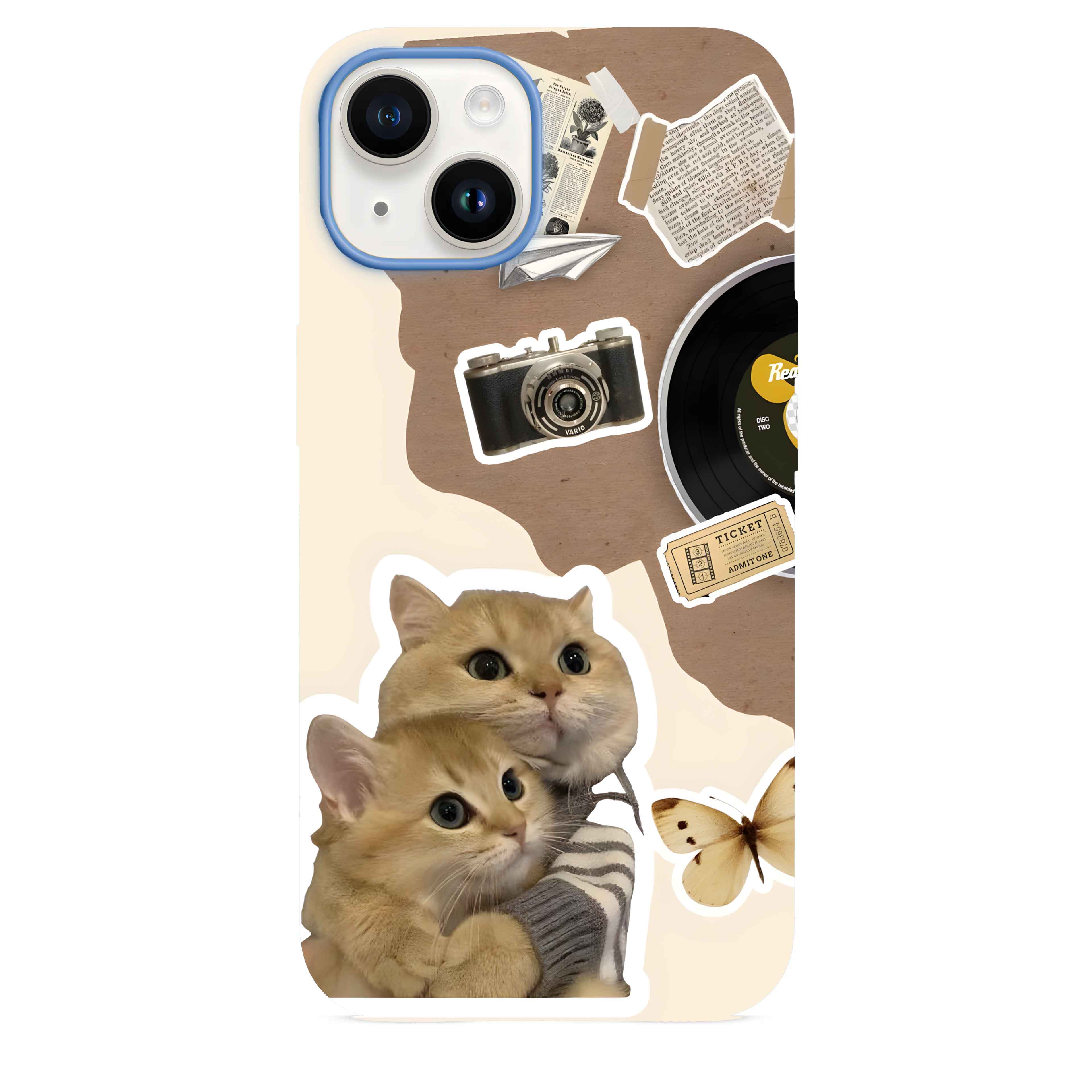 Retro Kediler Telefon Kılıfı