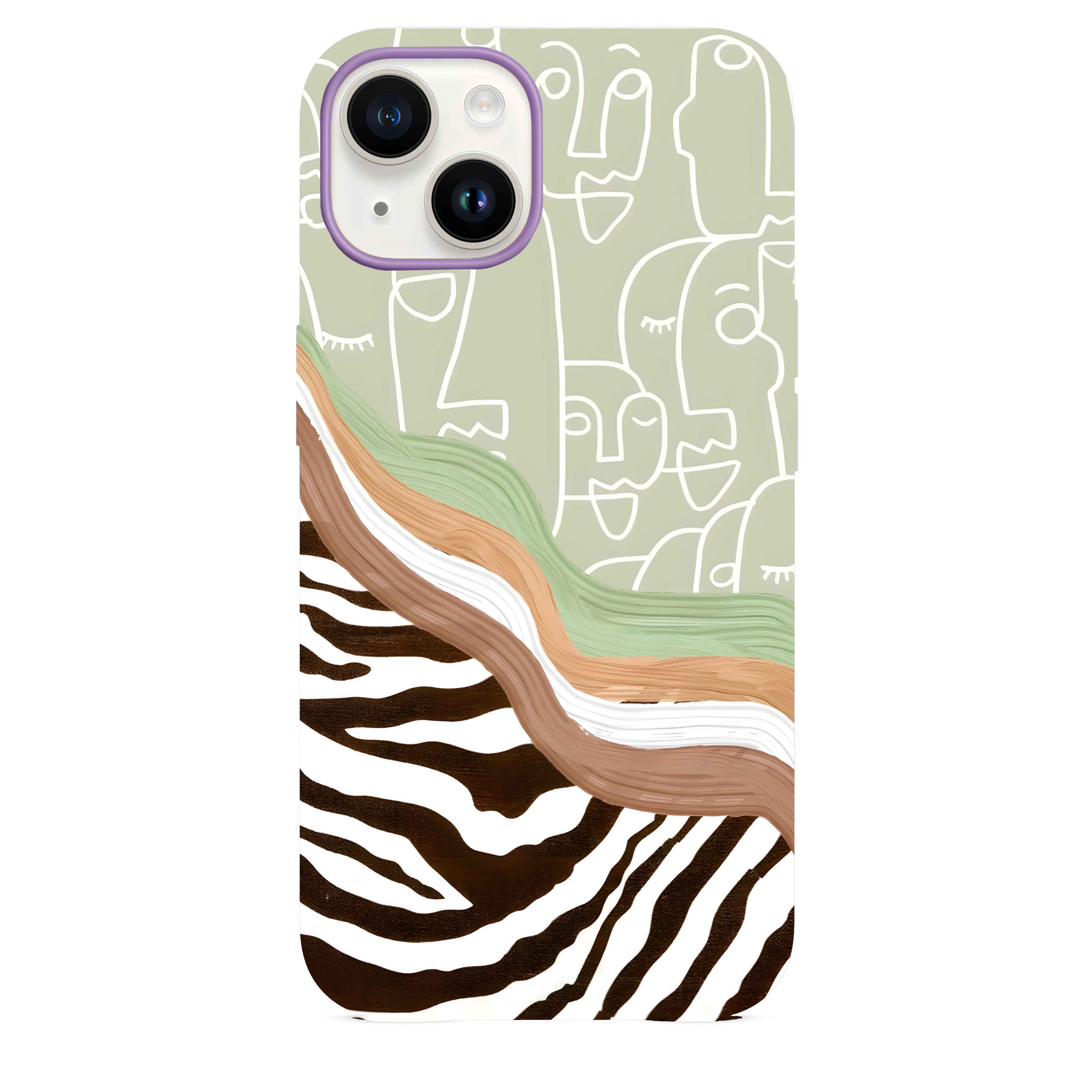 Çizgisel Desen Telefon Kılıfı
