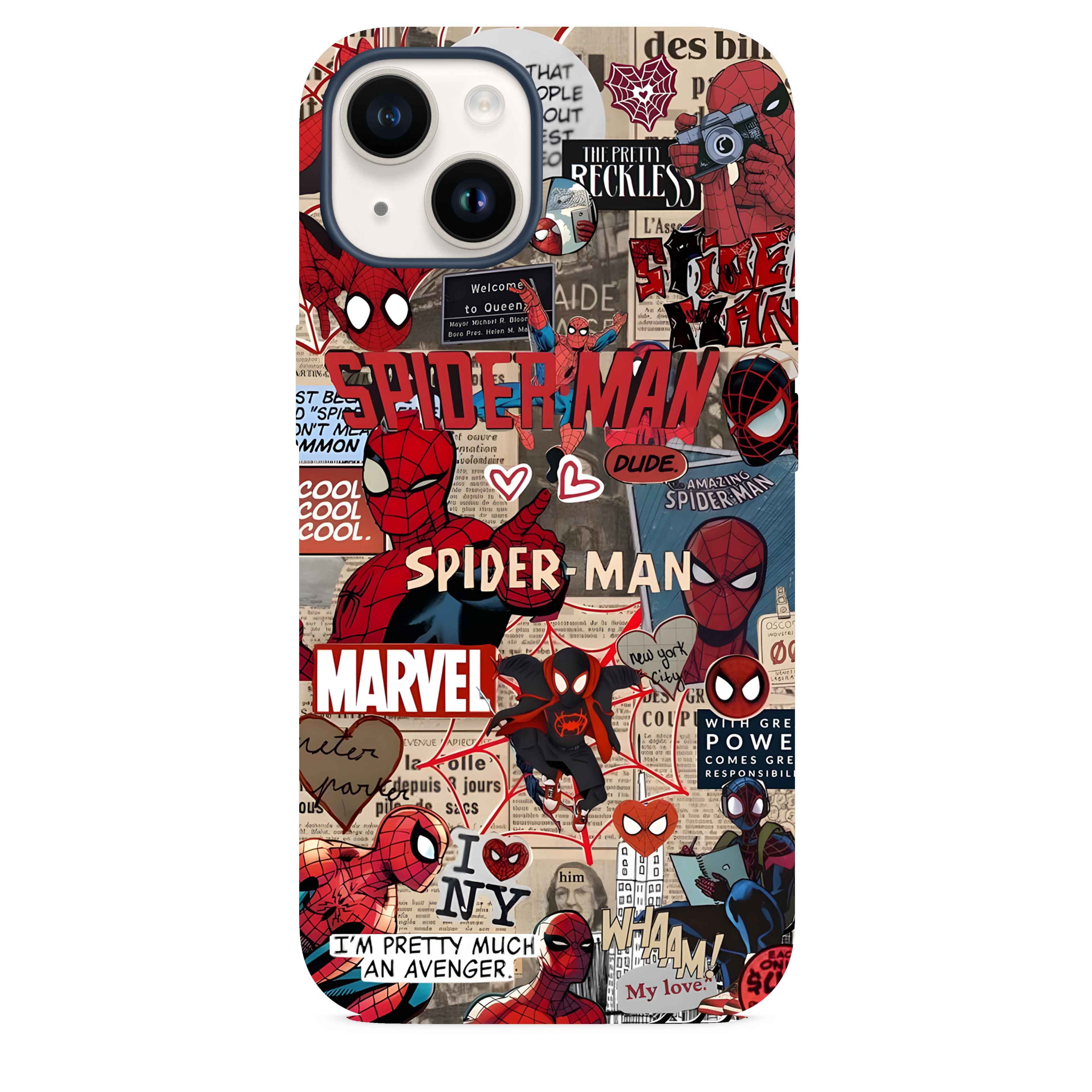 Spider-Man Kolaj Telefon Kılıfı