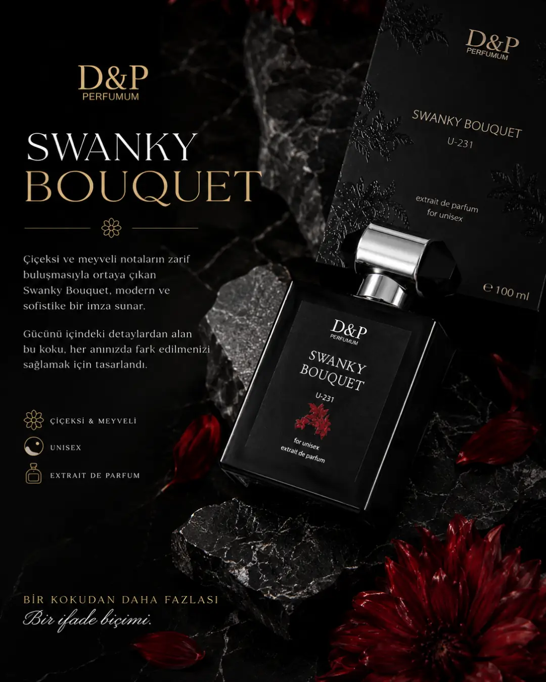Premium Serisi U-Z31 Swanky Bouquet Unisex 100 ml Extrait De Parfum