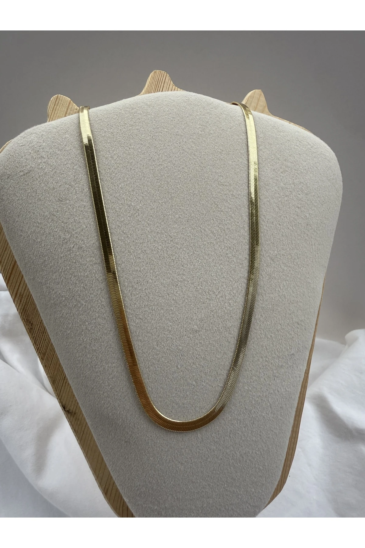 Altın Renk Çelik İtalyan Zincir Kolye 60 cm– Suya, Parfüme Dayanıklı