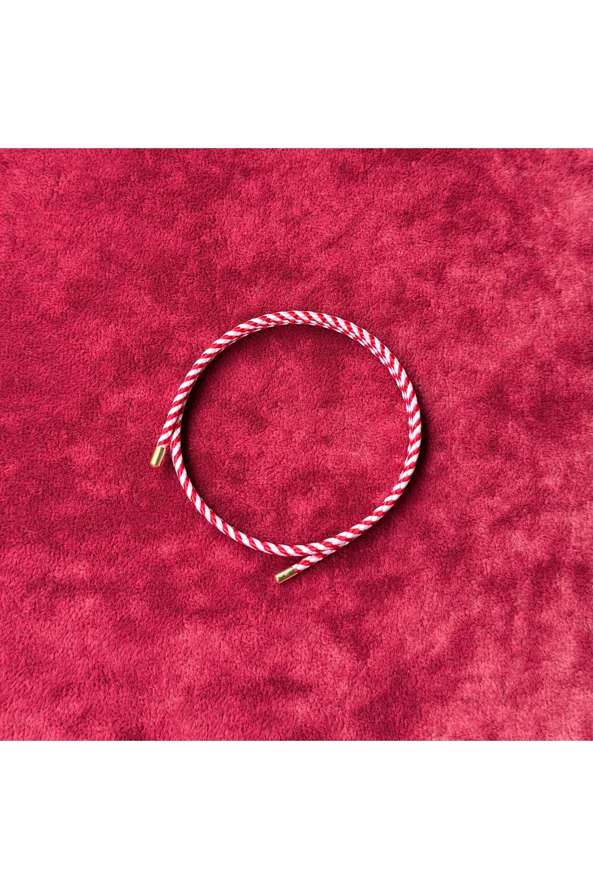 Kırmızı Beyaz Mıknatıslı Halat Bileklik