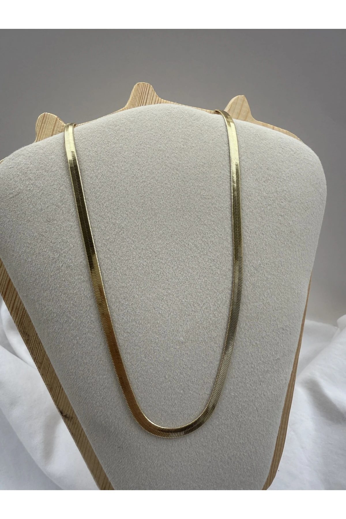 Altın Renk Çelik İtalyan Zincir Kolye 60 cm– Suya, Parfüme Dayanıklı