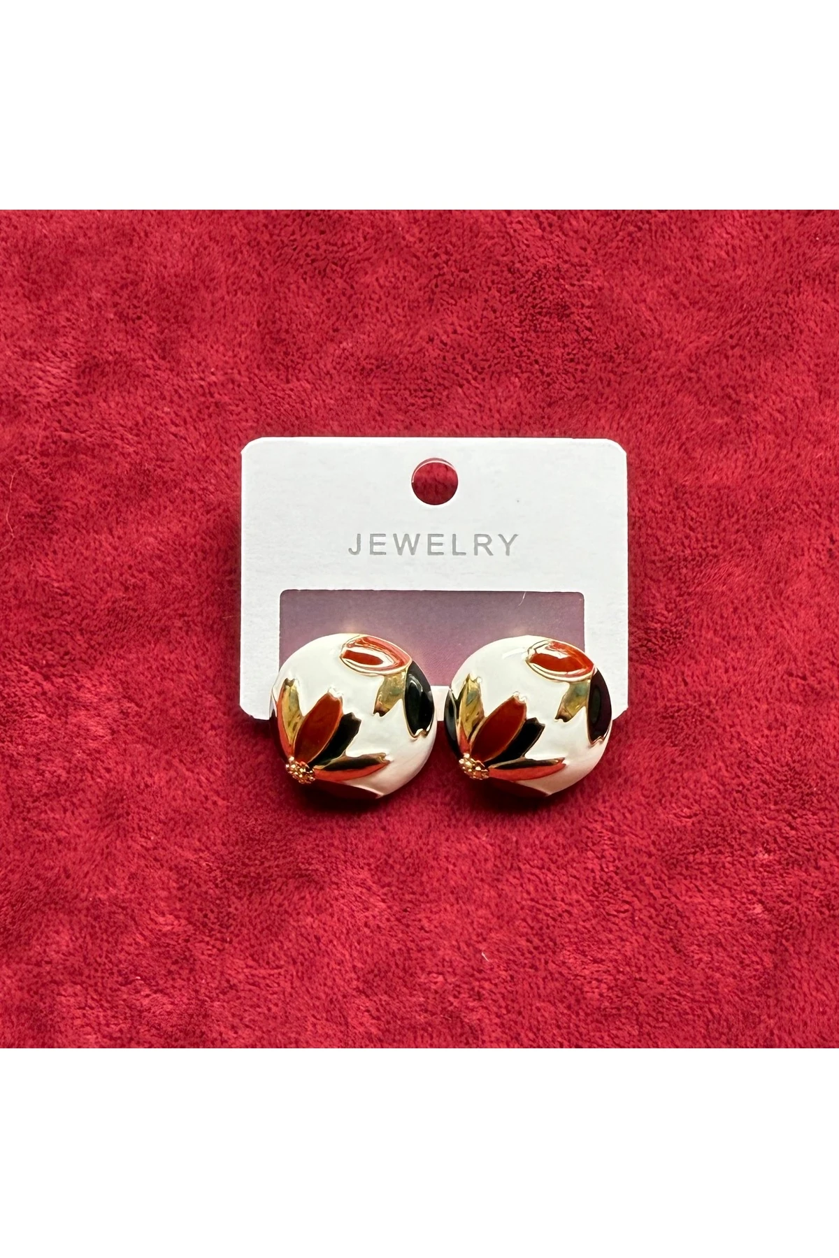 Vintage Desenli Çelik Küpe