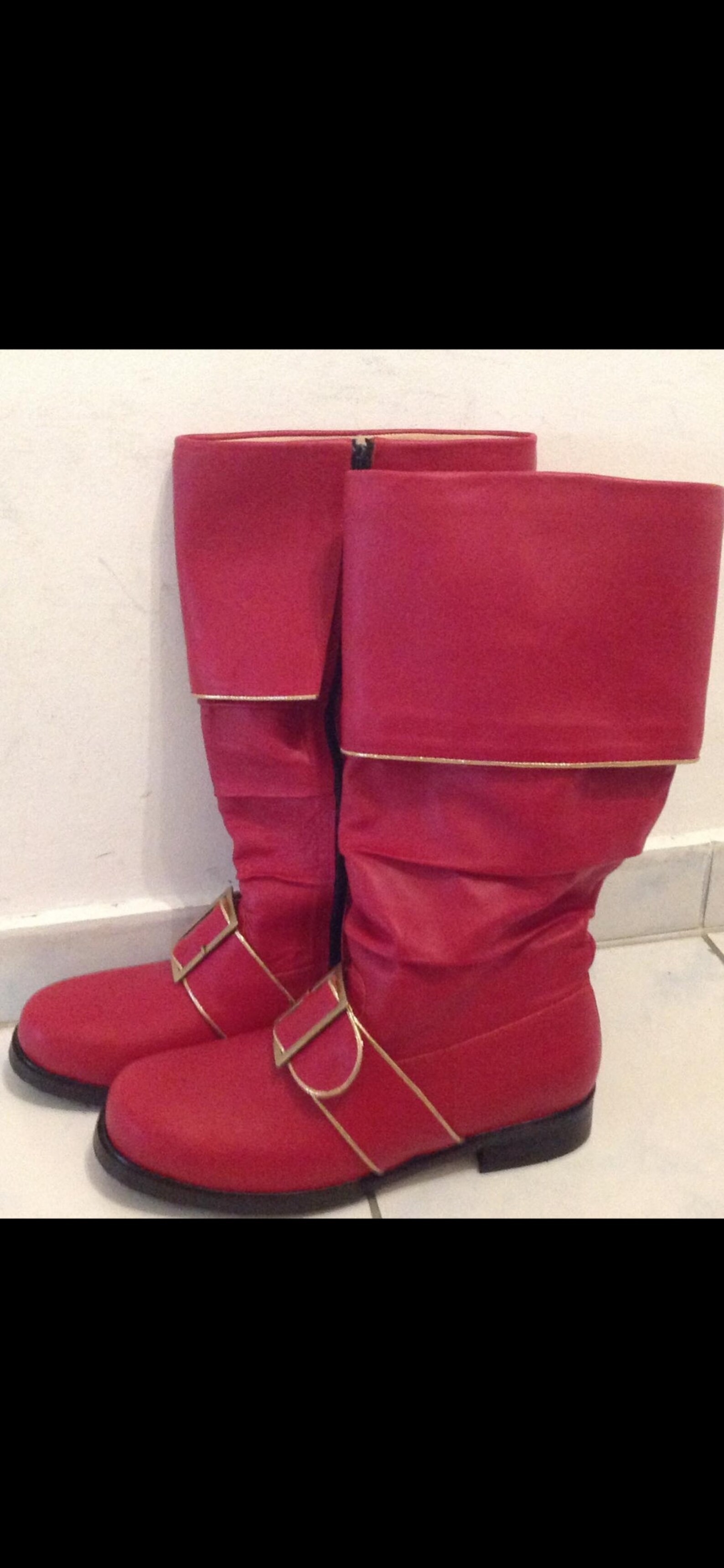 PROSANTASHOP Handmade New Design SC Design Skinny Cuff Santa Boot