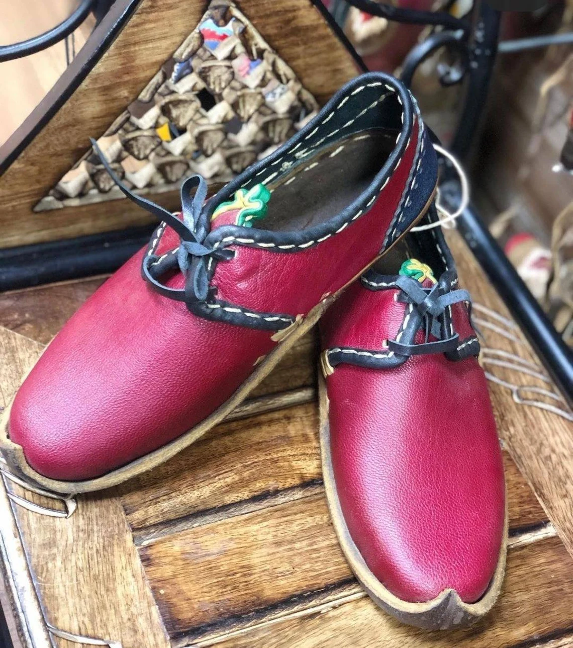 Ottoman Handmade Genuine Leather Flat Sandals