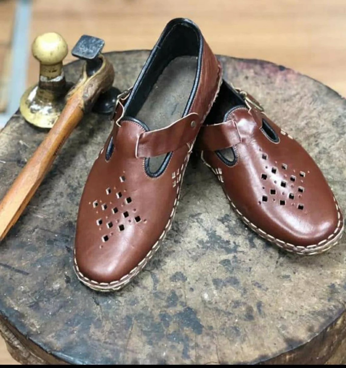Ottoman Handmade Genuine Leather Sandals