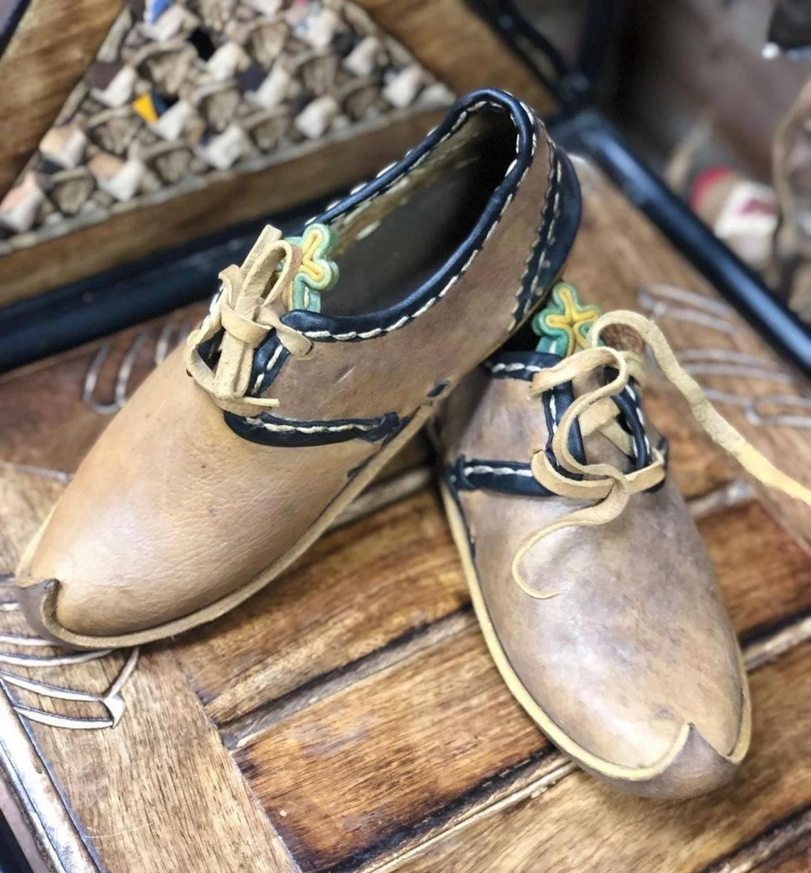 Ottoman Handmade Genuine Leather Flat Sandals