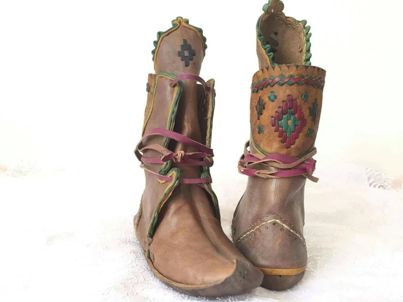 Medieval Historical Ottoman Turkısh Genuine Leather Boot
