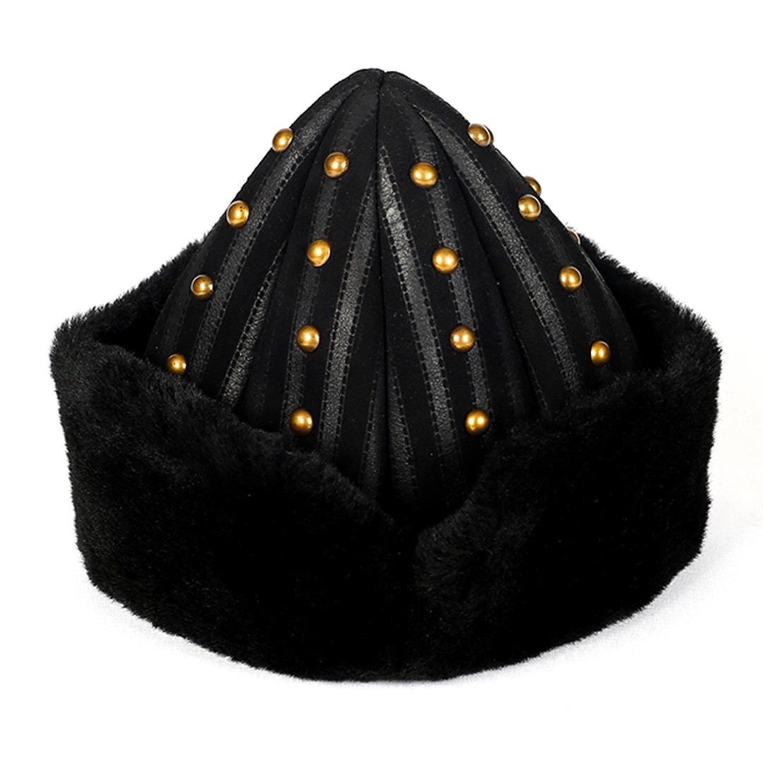 Handmade Leather Ertugrul Ressurection Fur Hat