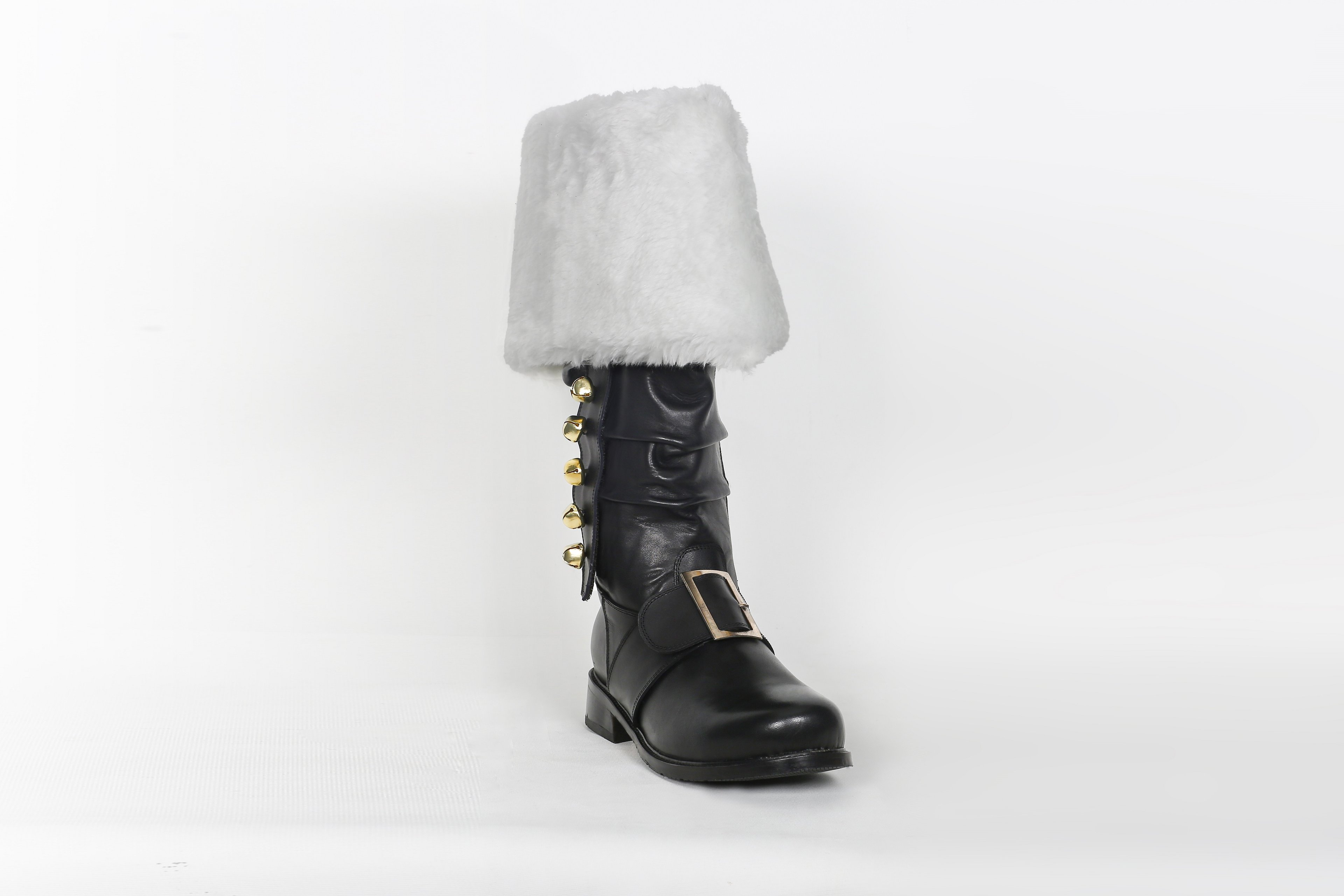 Handmade Santa Claus Faux Fur Boots,Santa  Costume, Wider Cuff Boot