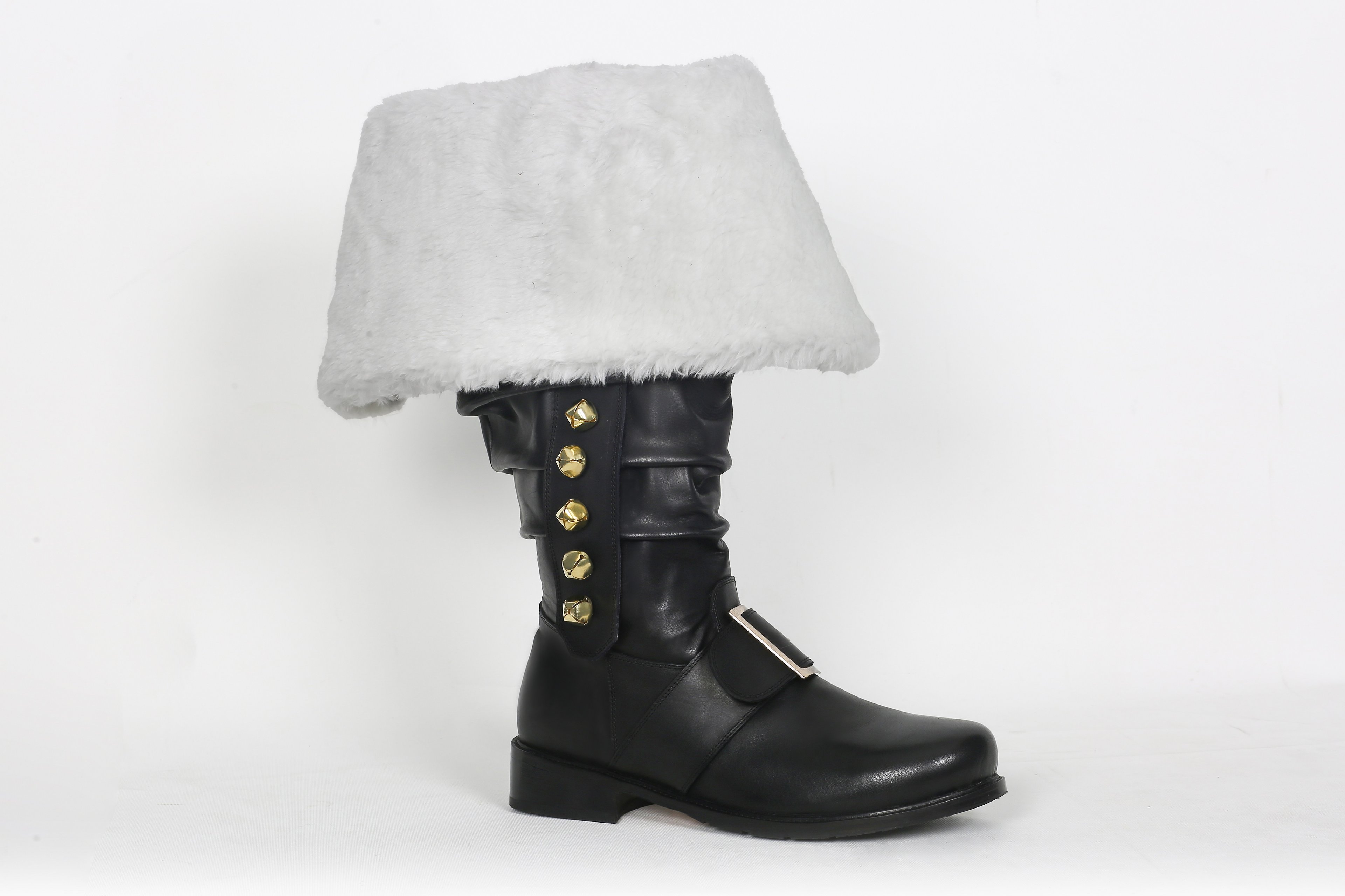 Handmade Santa Claus Faux Fur Boots,Santa  Costume, Wider Cuff Boot