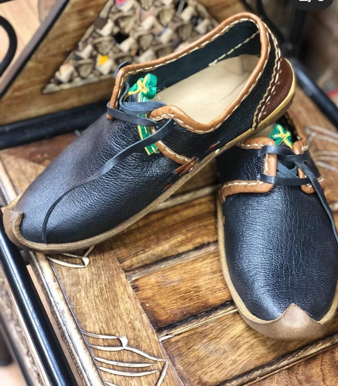 Ottoman Handmade Genuine Leather Flat Sandals