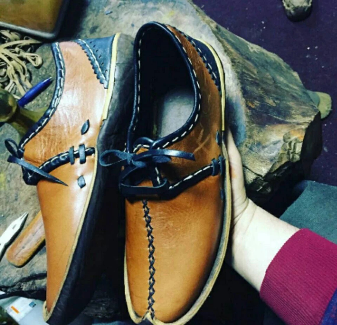 Handmade Turkish Custom Made Medieval Leather Shoes