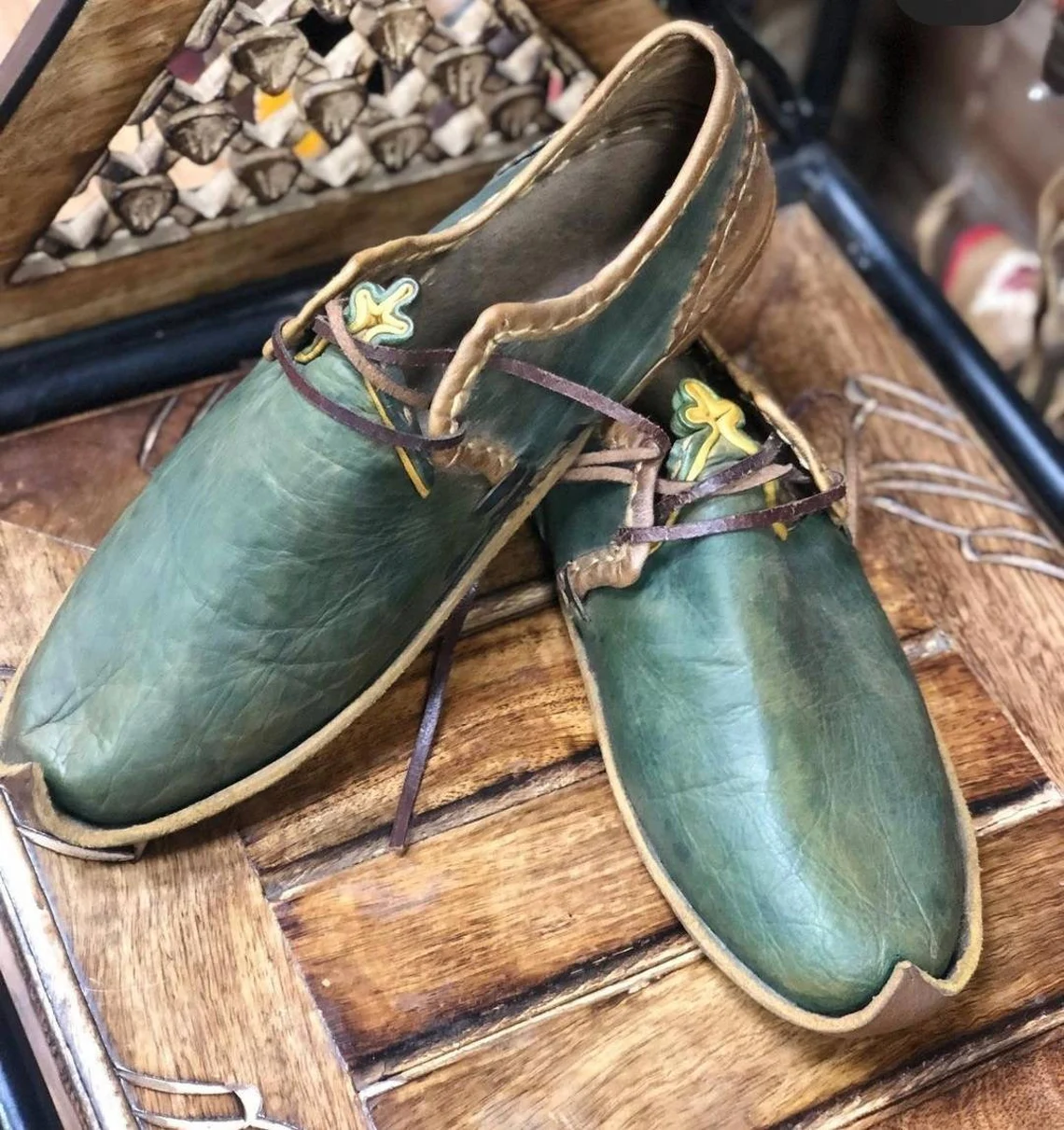 Ottoman Handmade Genuine Leather Flat Sandals