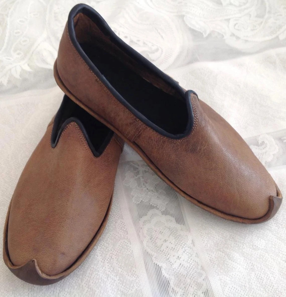 Medieval Period Historical Ottoman Turkish Custom Handmade Flat Unisex Adult Leathter Sandals