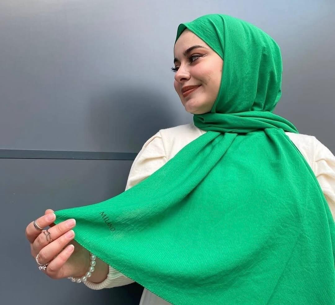 Milano Sofya Pamuk Şal - Benetton Yeşili