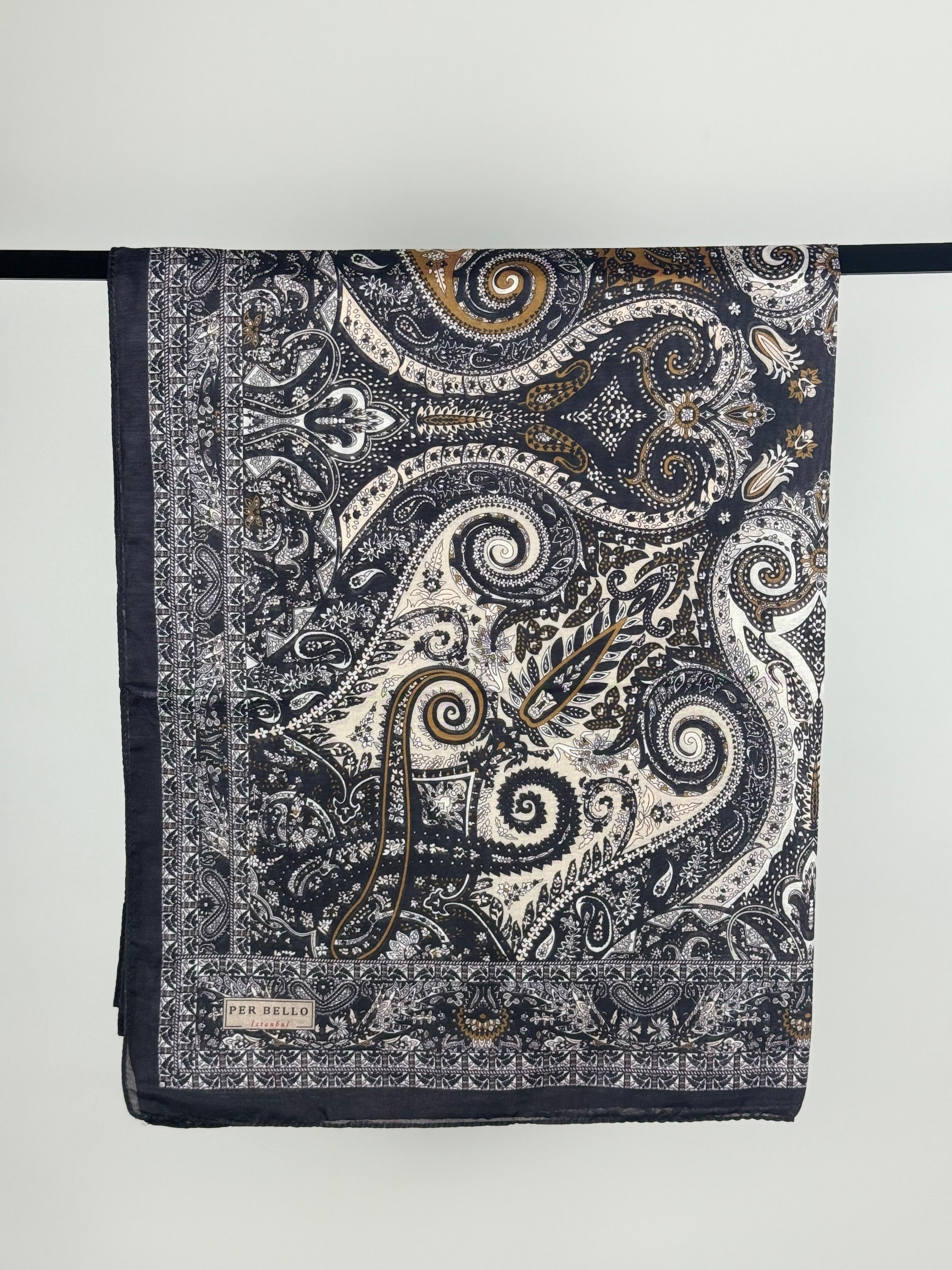 Desenli Soft Şal Etnik Desen - Renkli 12