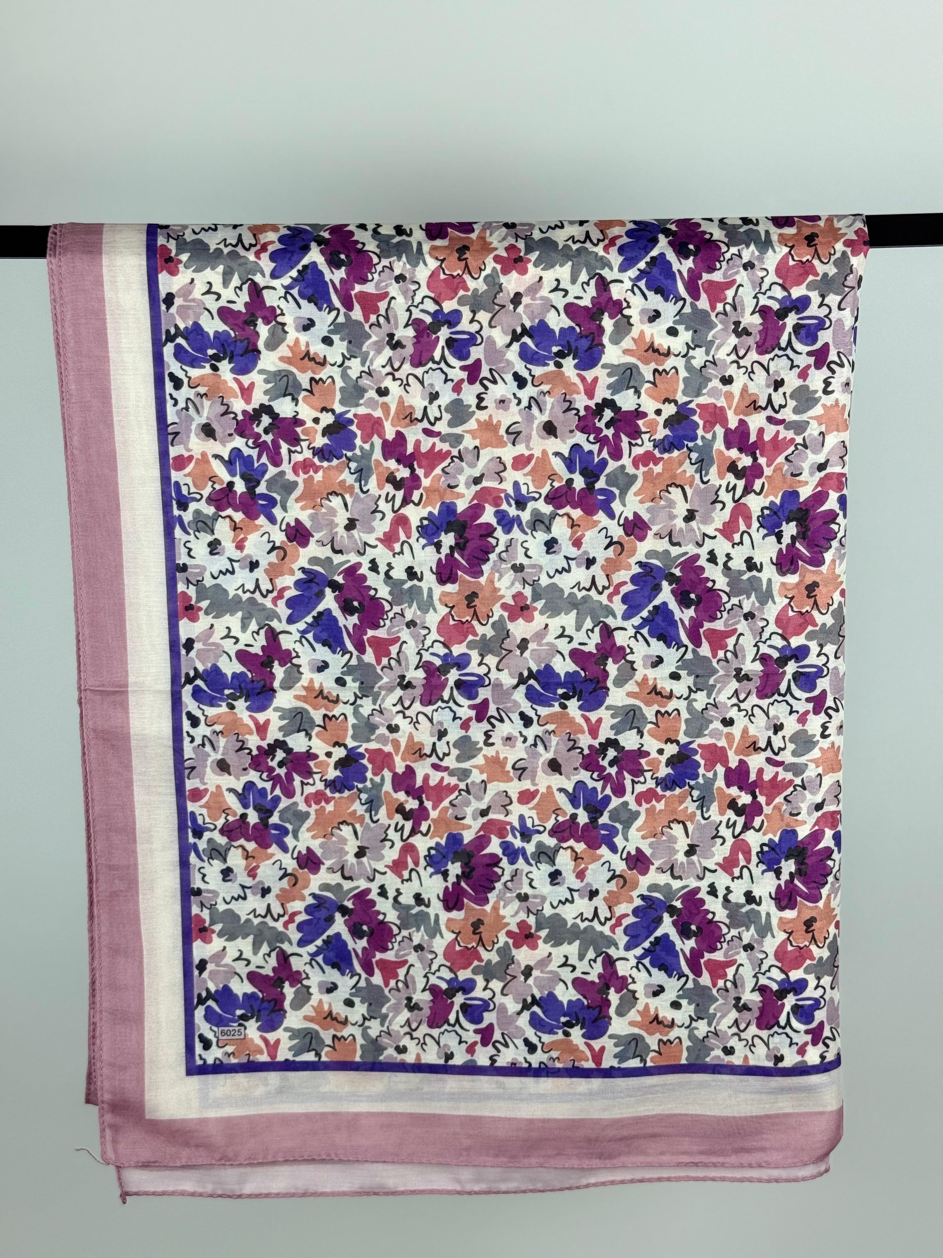 Desenli Soft Şal Çiçek Desen - Renkli 9
