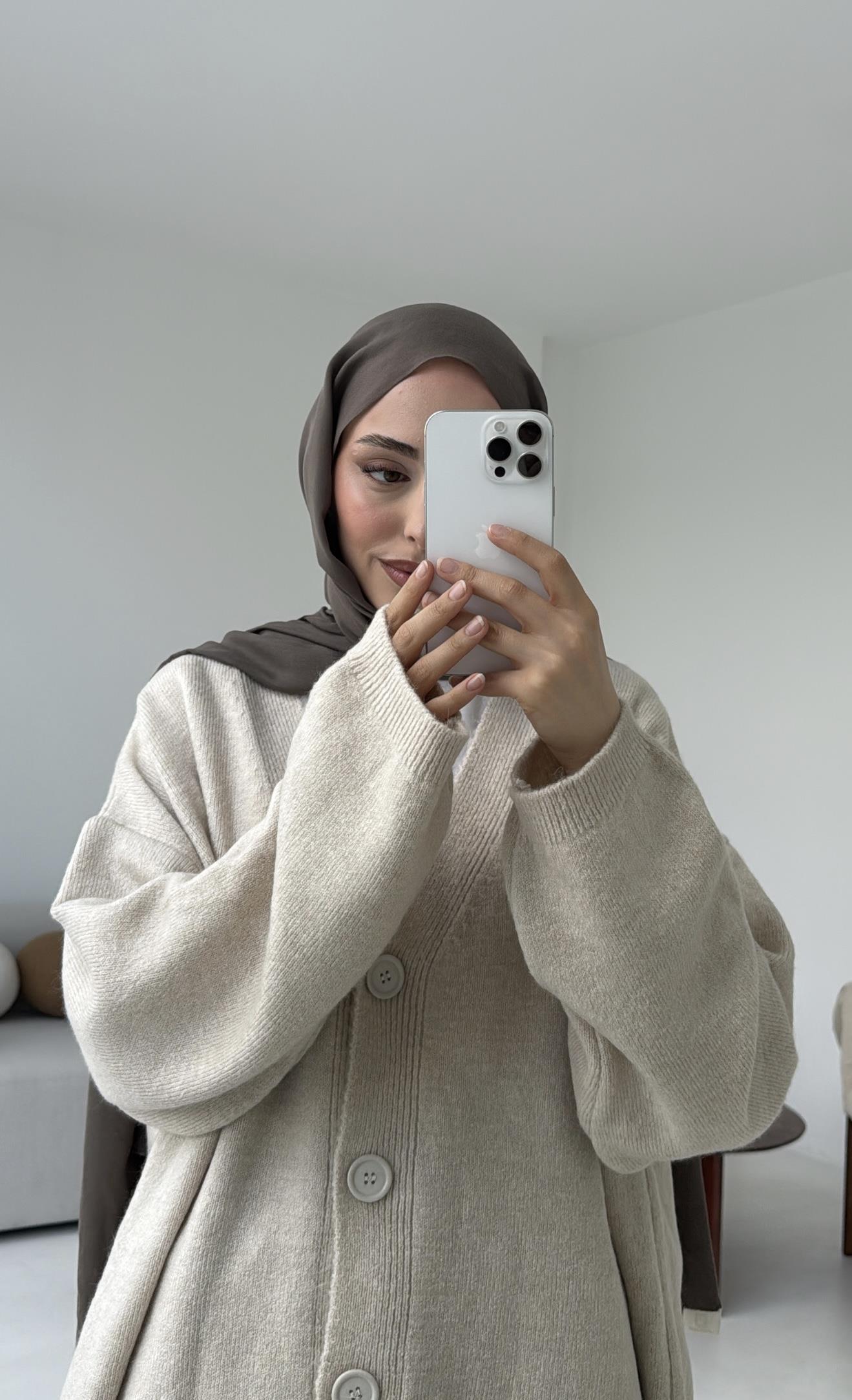 Oversize Yünlü Kazak Taş