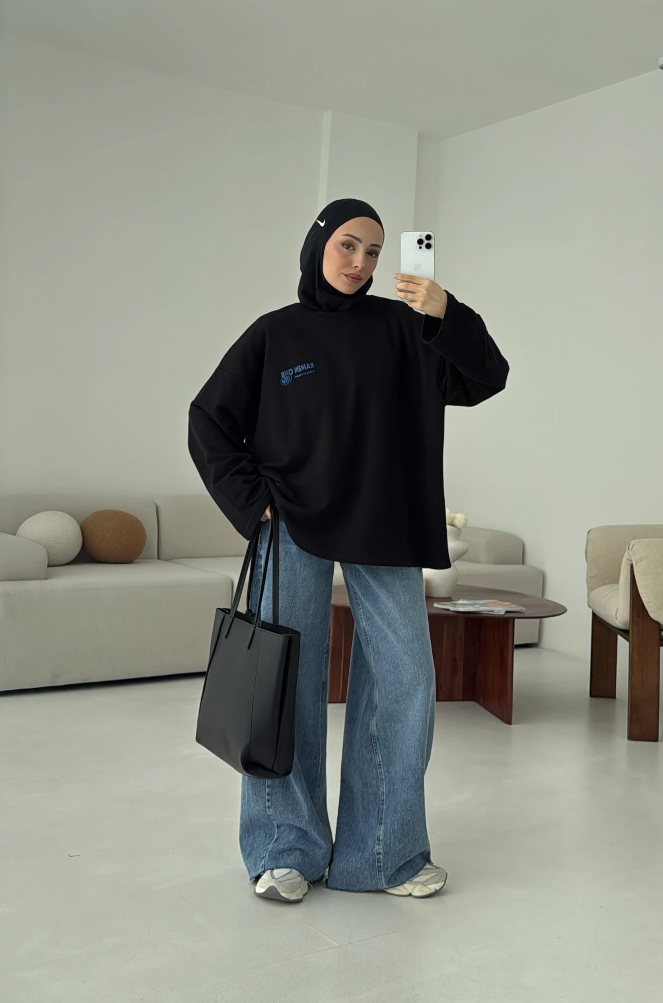 Ramen Baskılı Sweat Siyah