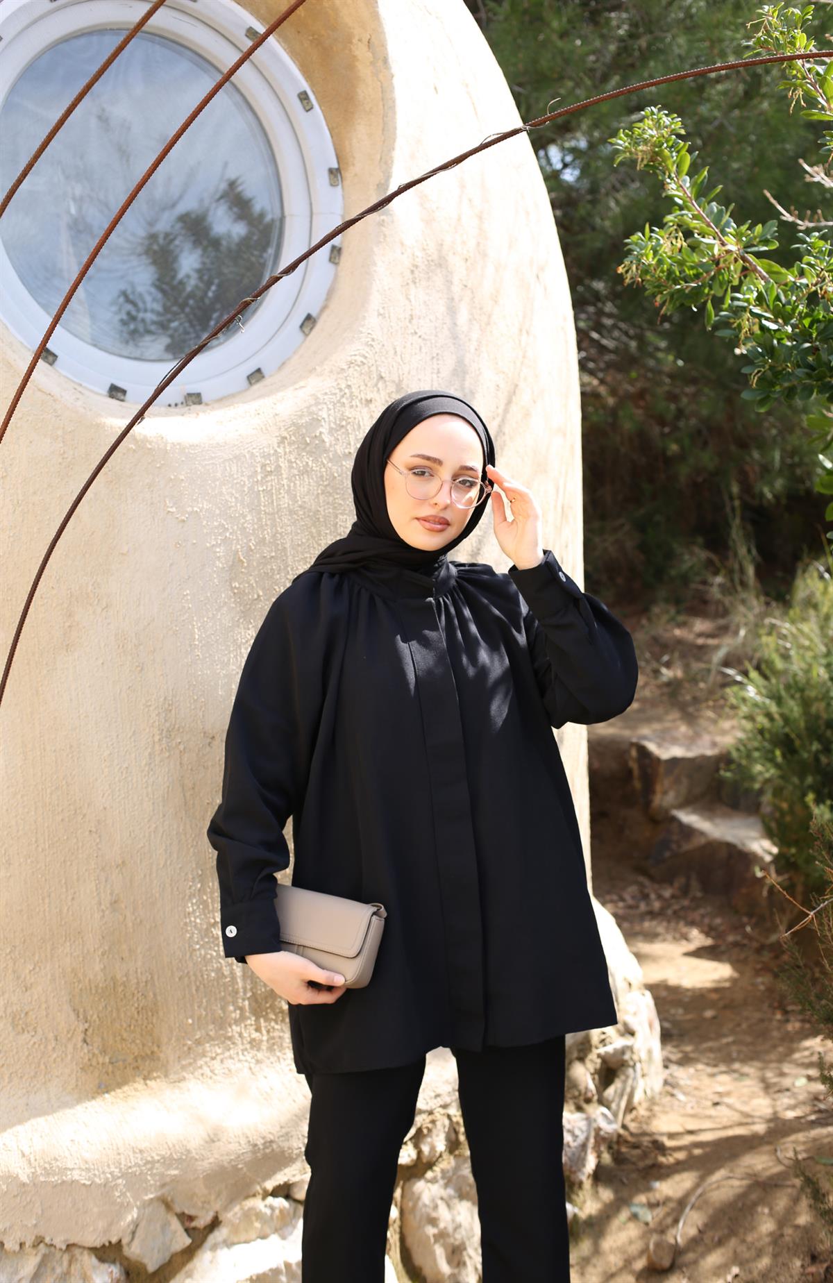 Siyah Seyyar Kemerli Takım