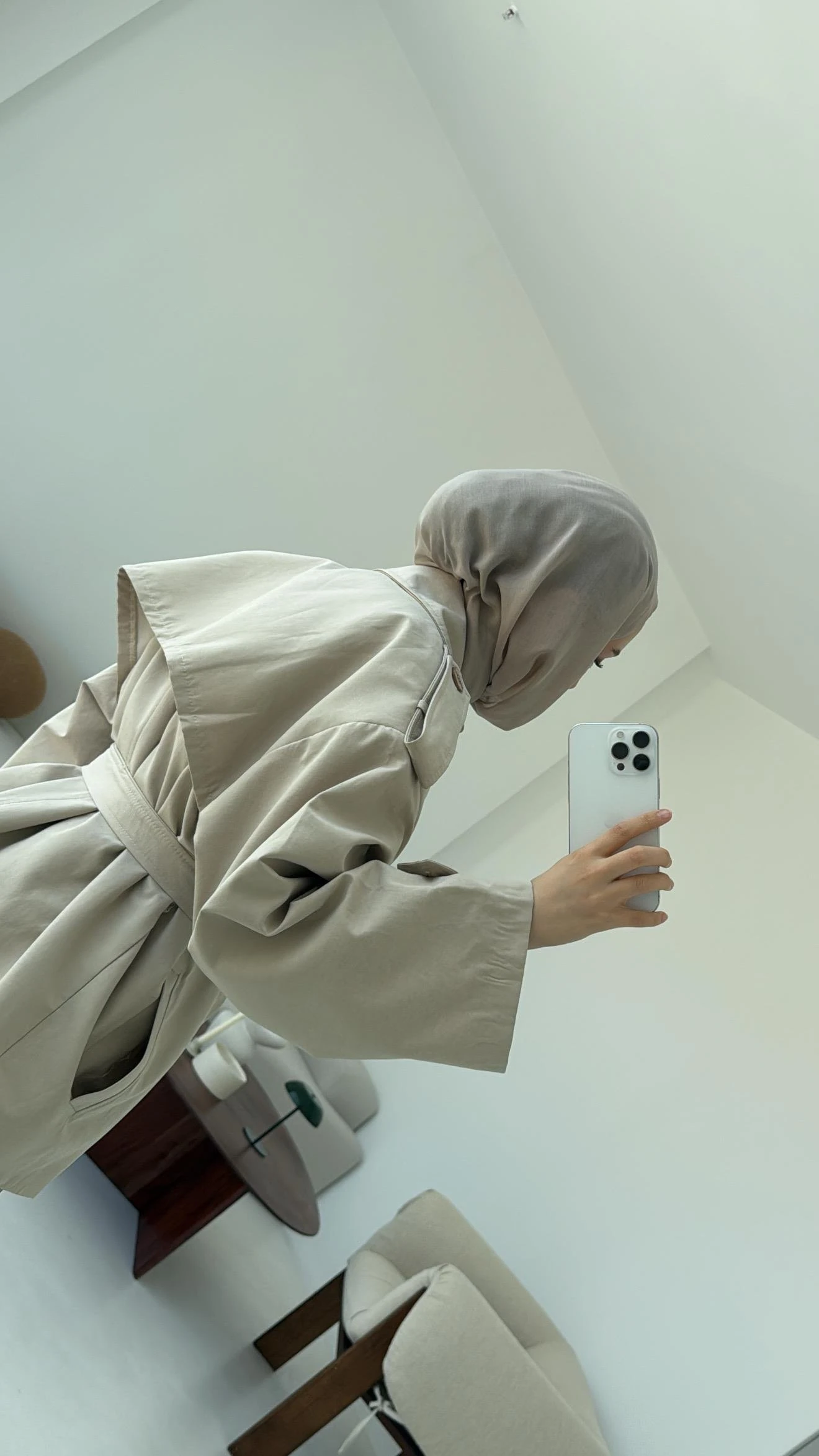 Vatkalı Kısa Trençkot Taş