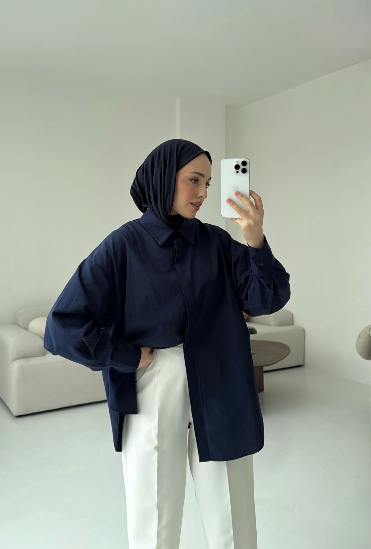 Basic Lacivert Gömlek