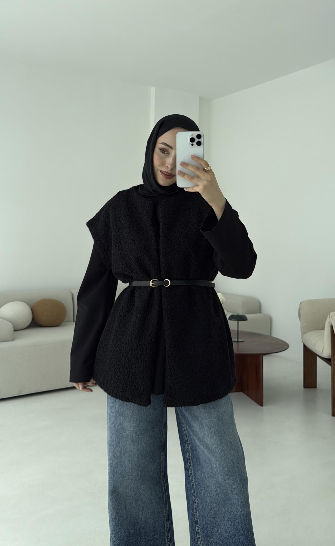 Buklet Yelek Siyah