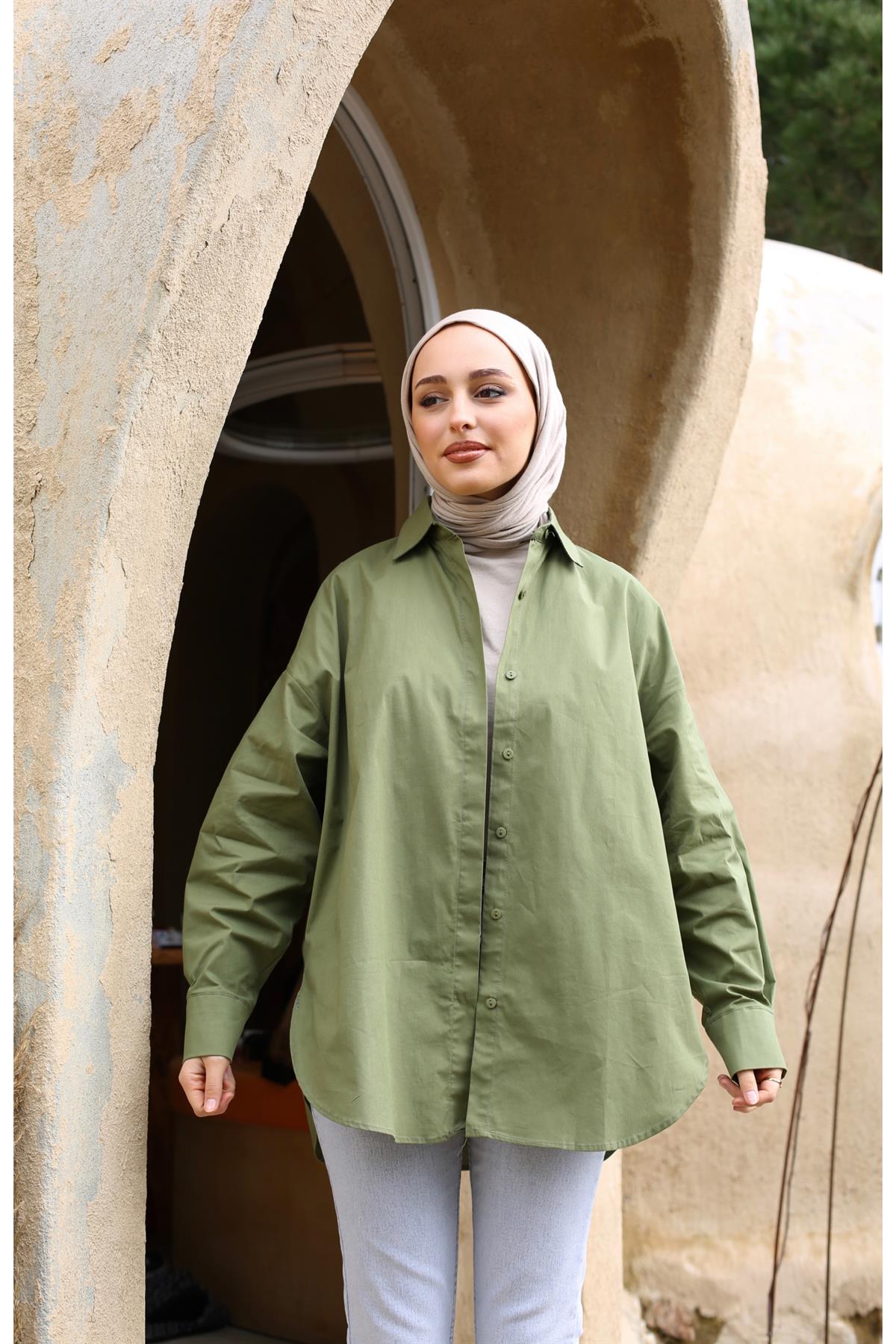 Basıc Haki Gömlek