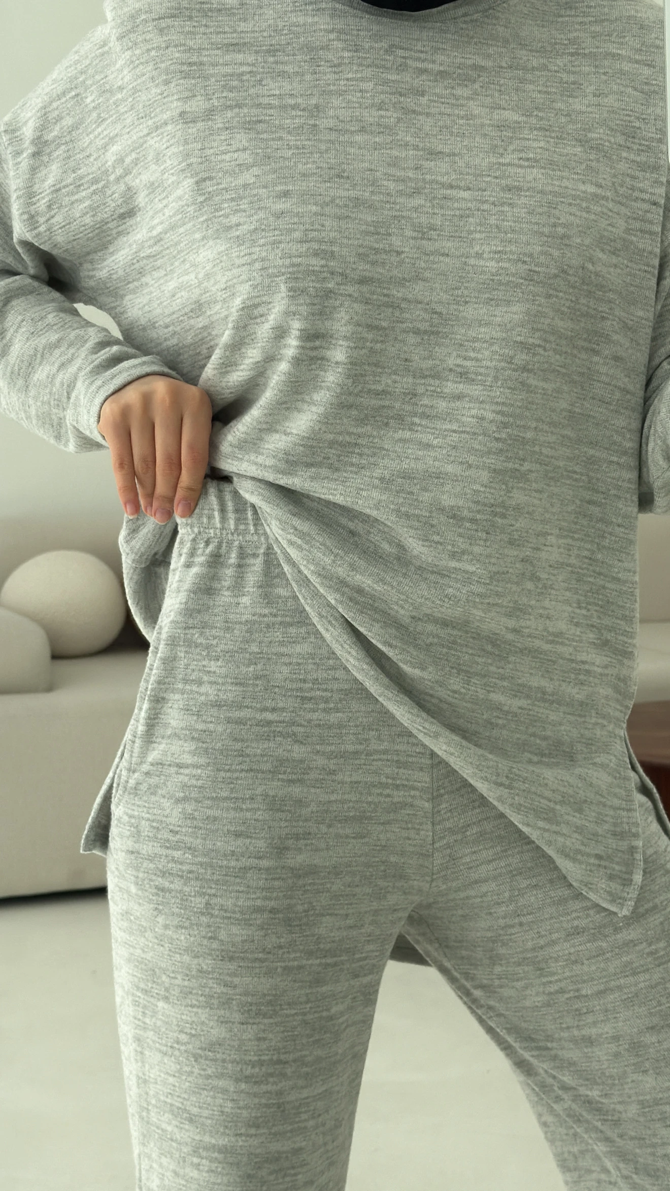 Tunikli Viscon Takım Gri