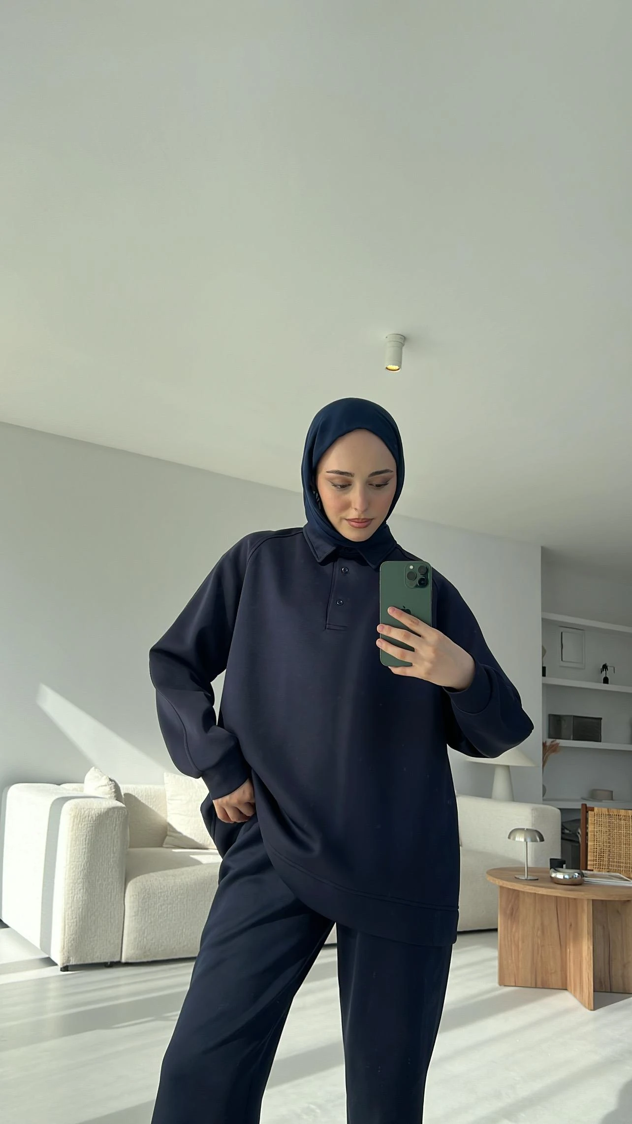 Scuba Polo Yaka Takım Lacivert