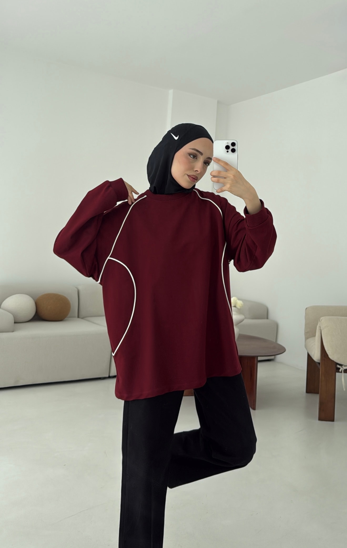 Biyeli Sweat Bordo
