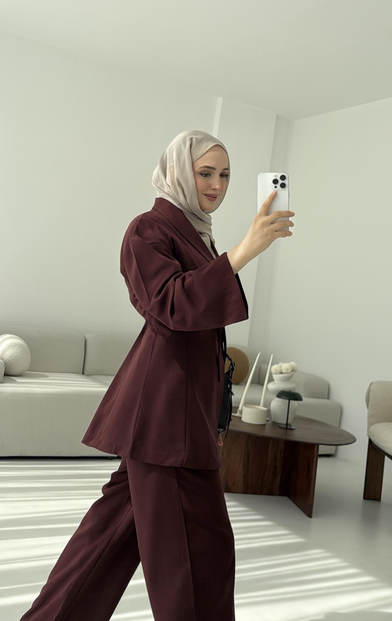 Beliza Viskon Takım Bordo