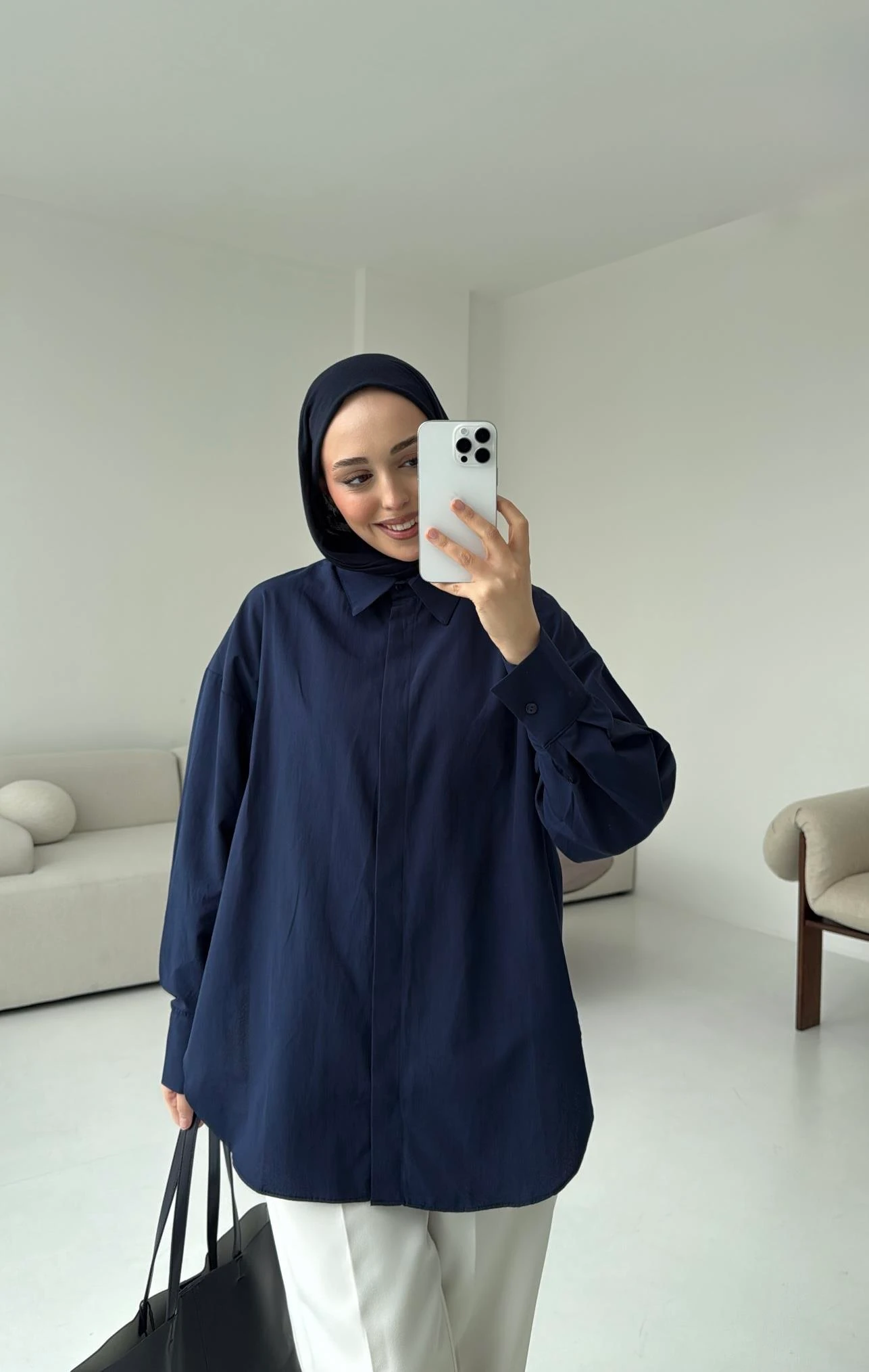 Basic Lacivert Gömlek