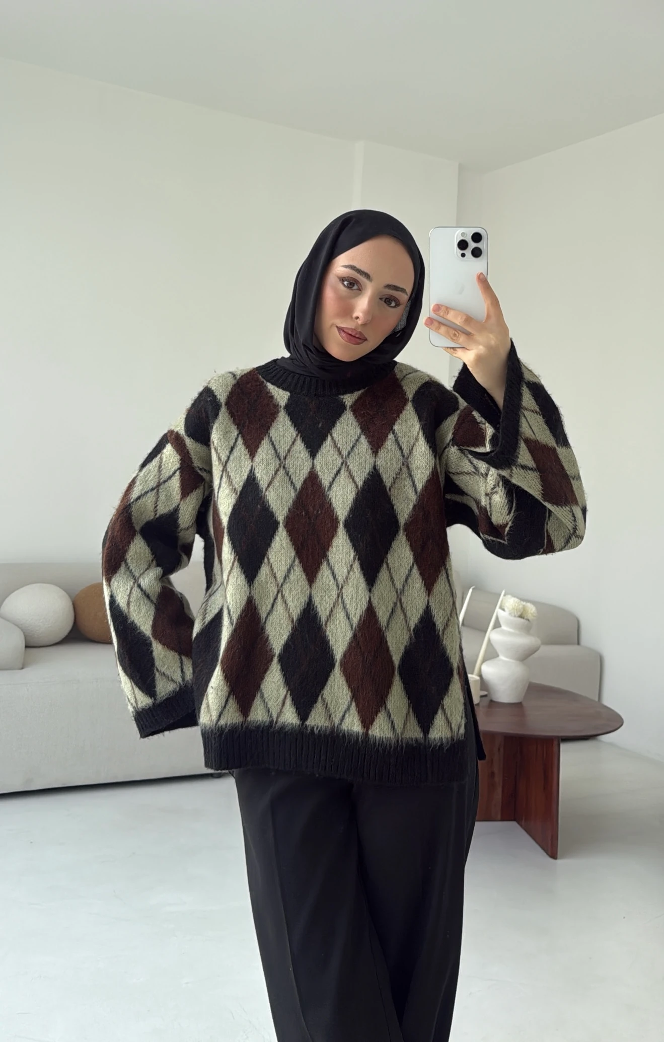 Kolu Yırtmaç Detay Tasarım Kazak Haki