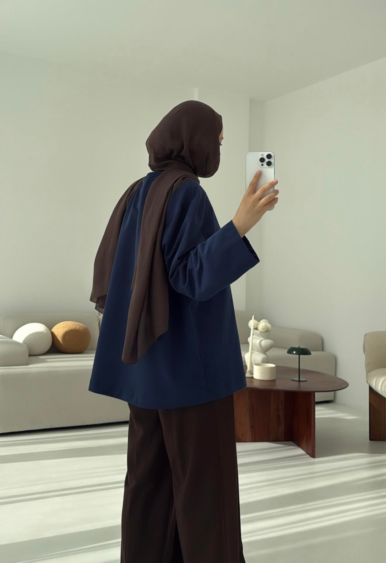 Etiket Baskılı Yazlık Sweatshirt  Lacivert