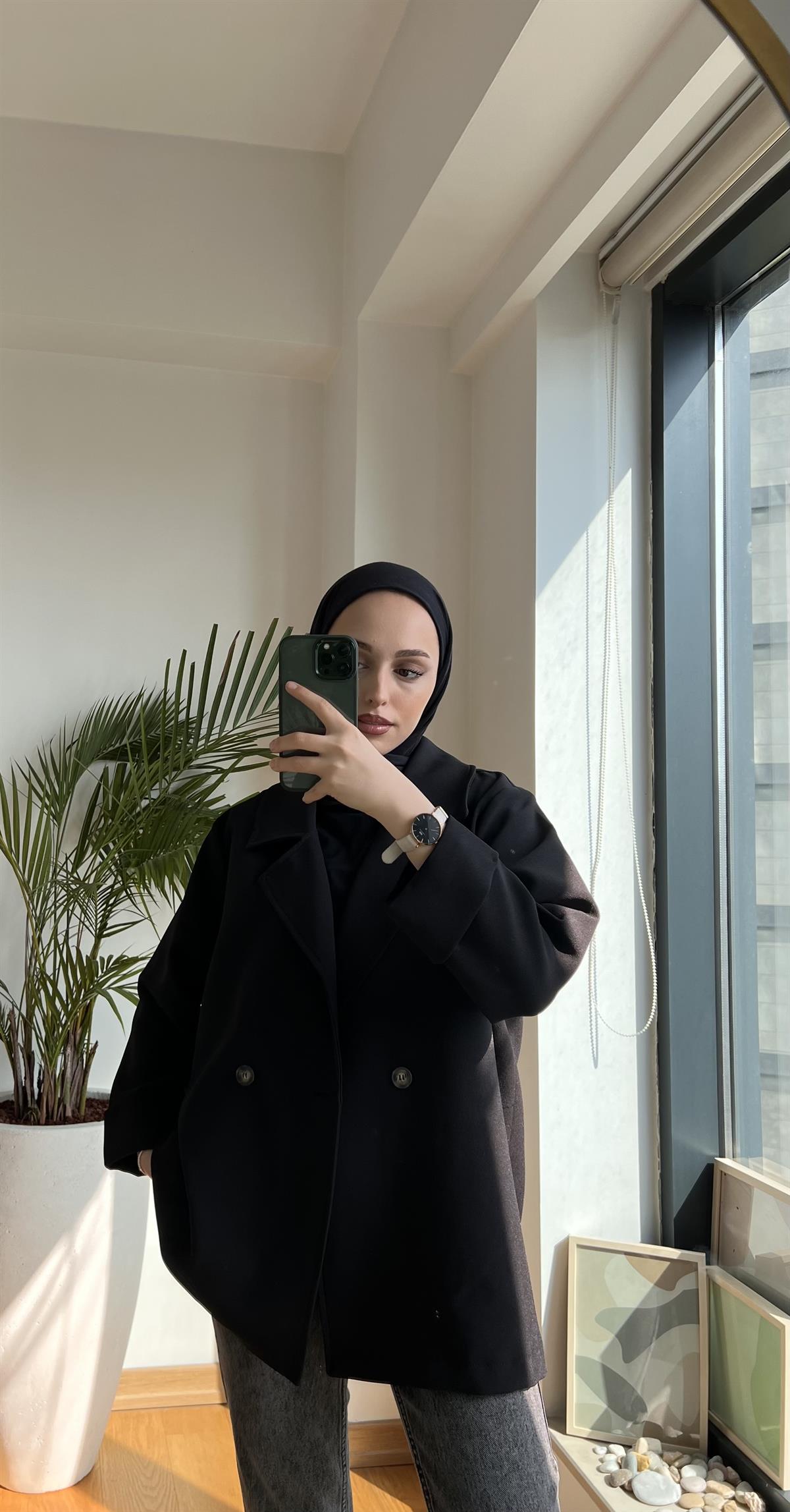Oversize Ceket Siyah